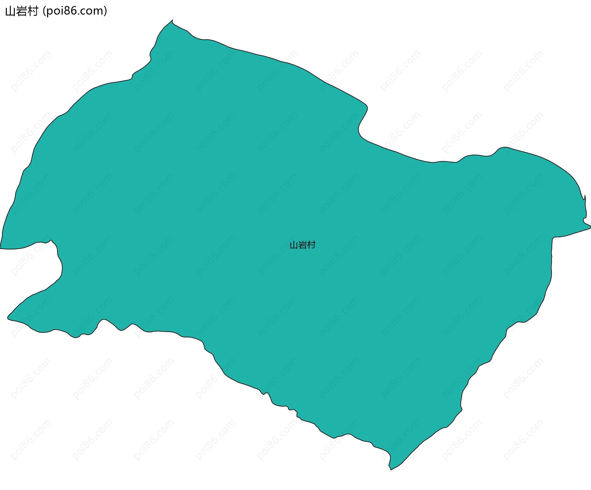 山岩村边界地图
