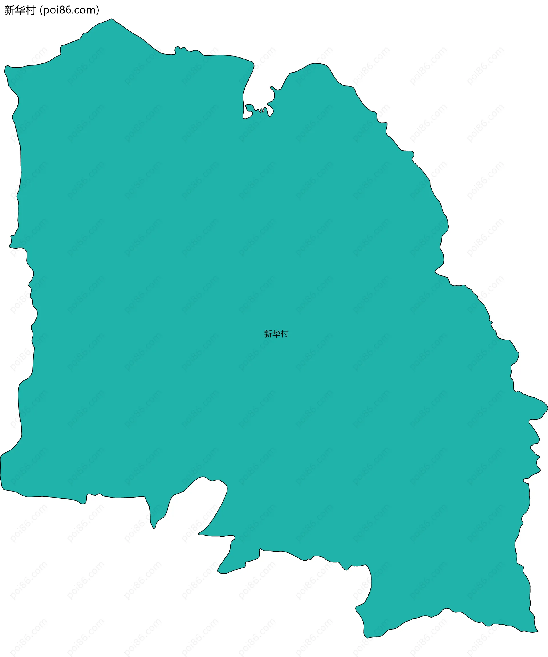 新华村边界地图