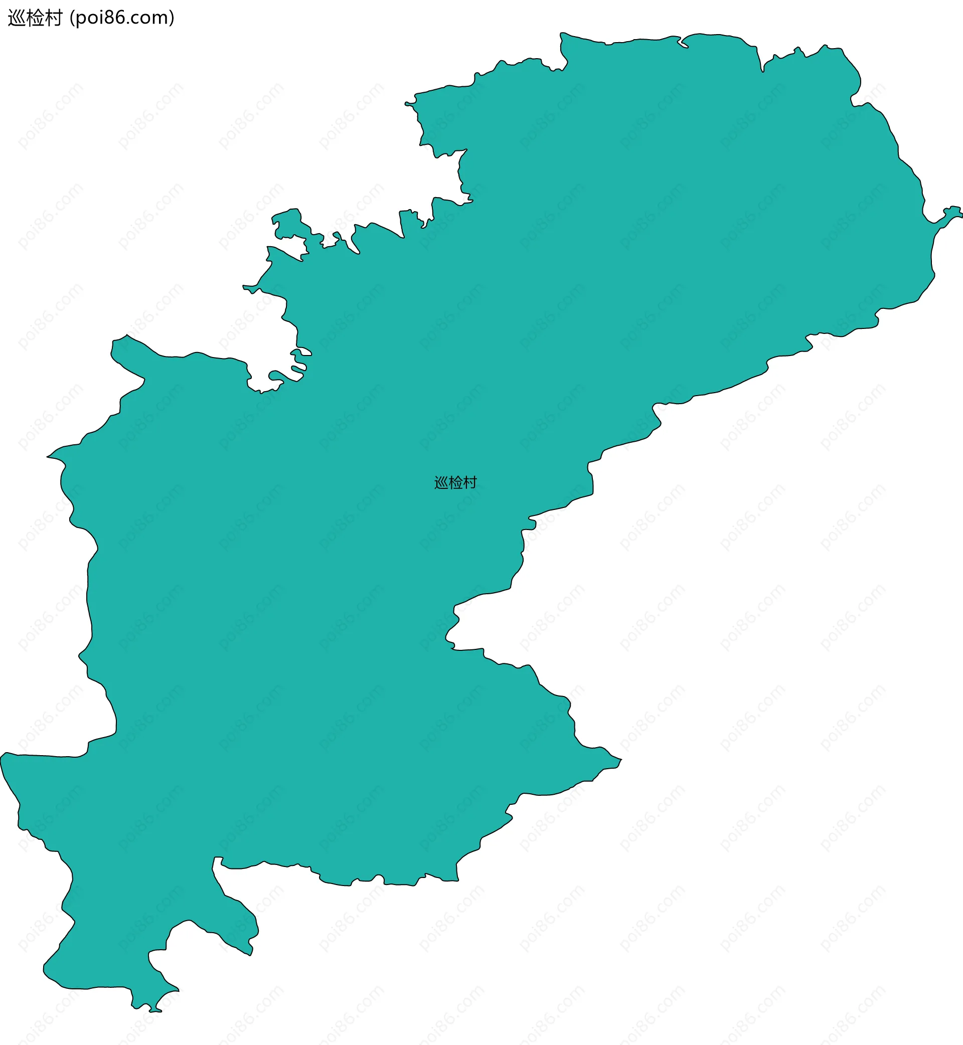 巡检村边界地图