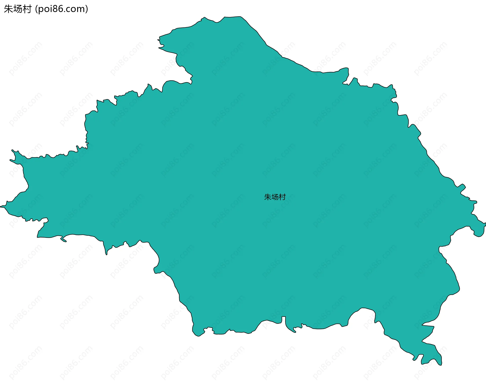 朱场村边界地图