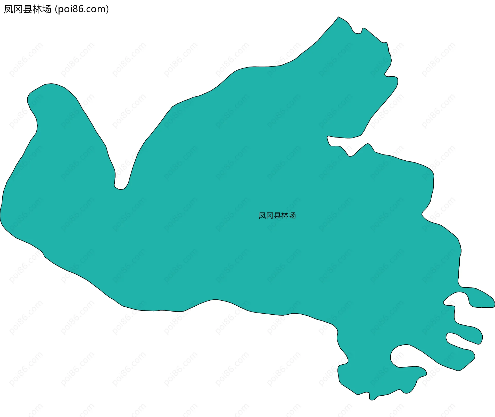 凤冈县林场边界地图