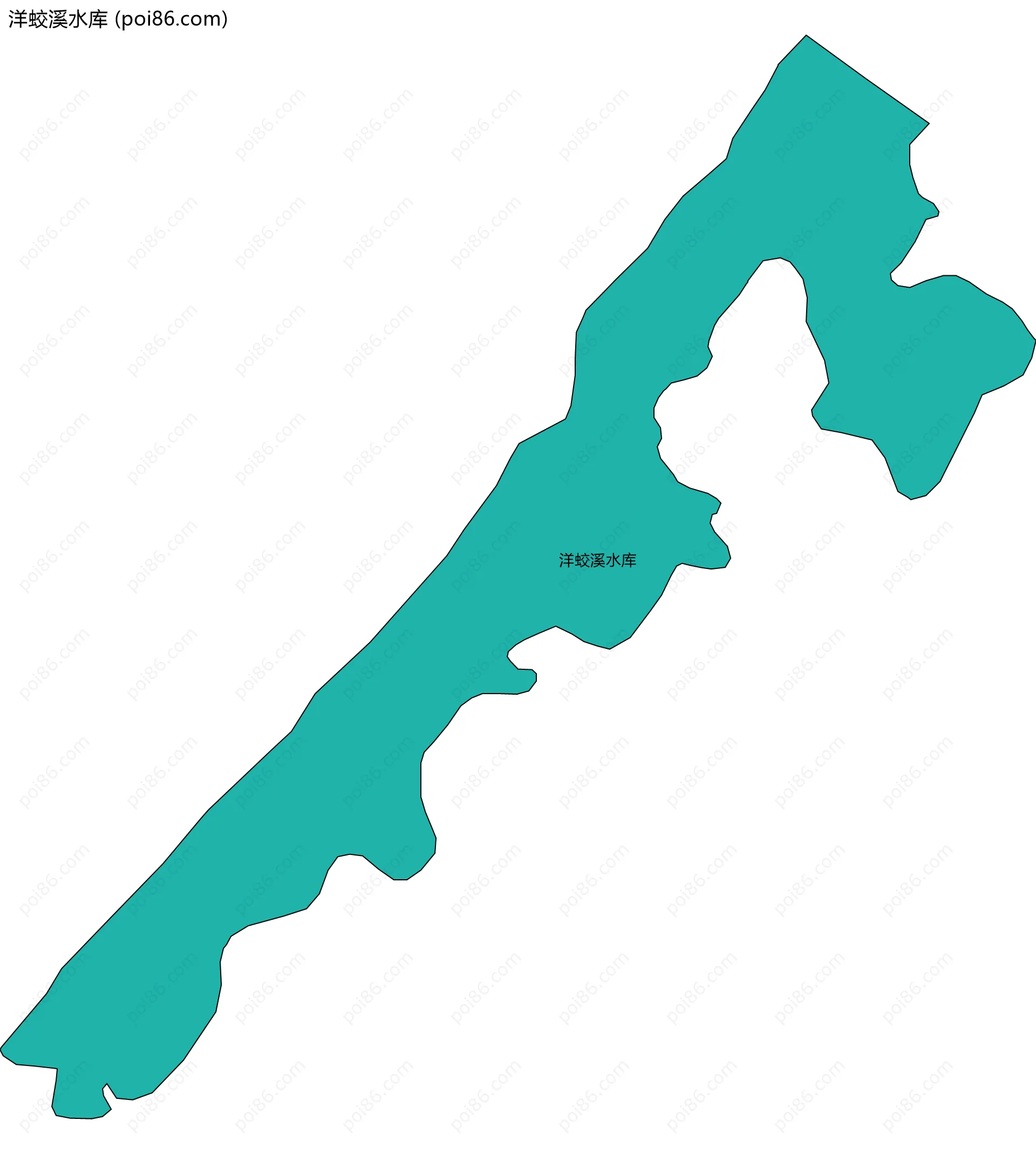 洋蛟溪水库边界地图