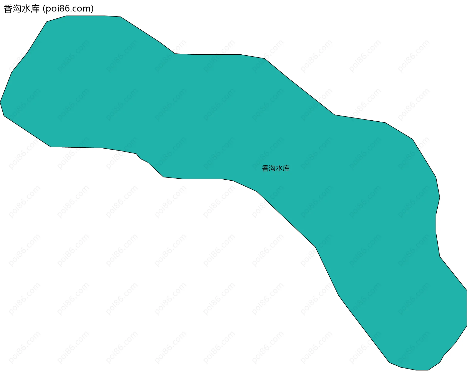 香沟水库边界地图