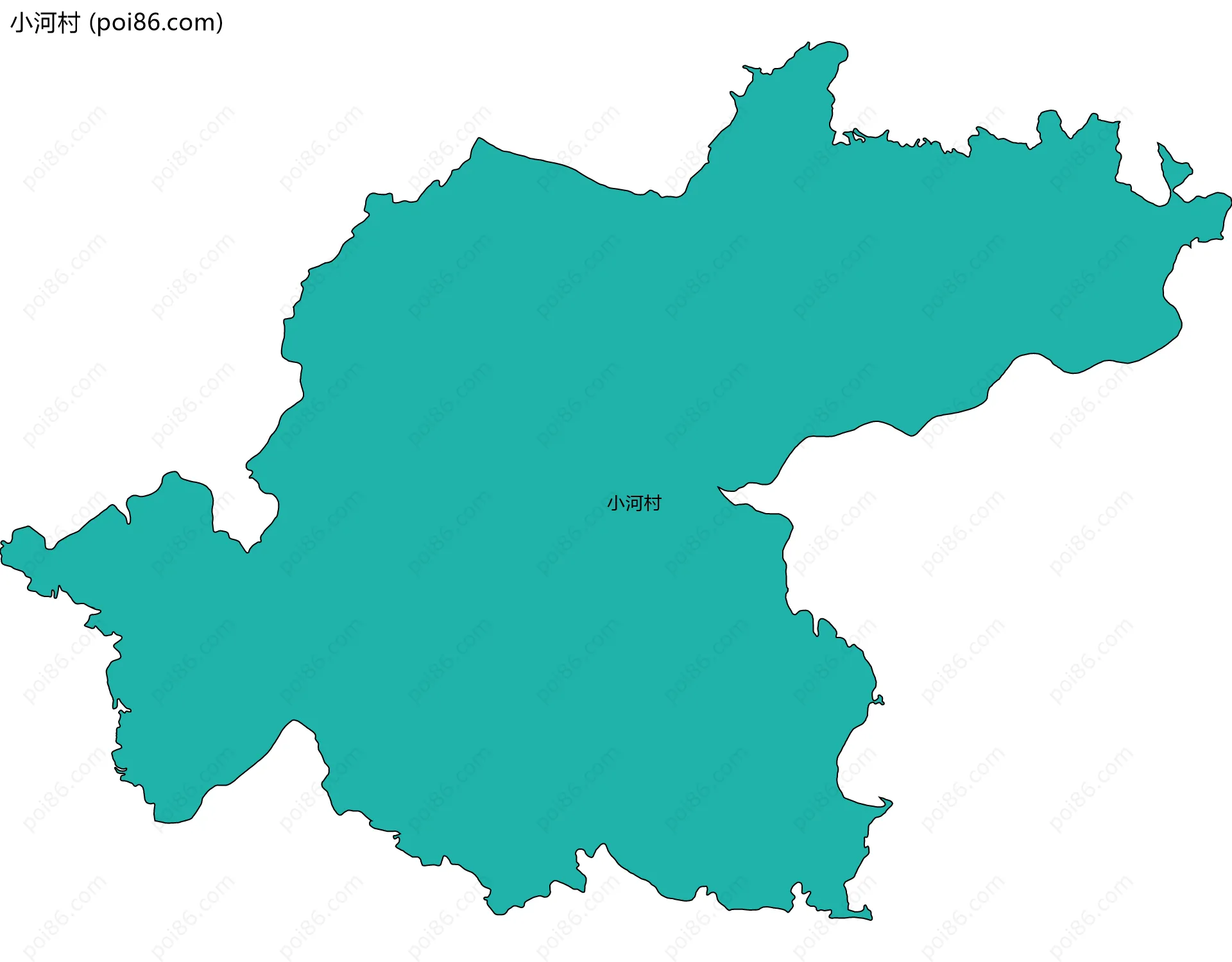 小河村边界地图