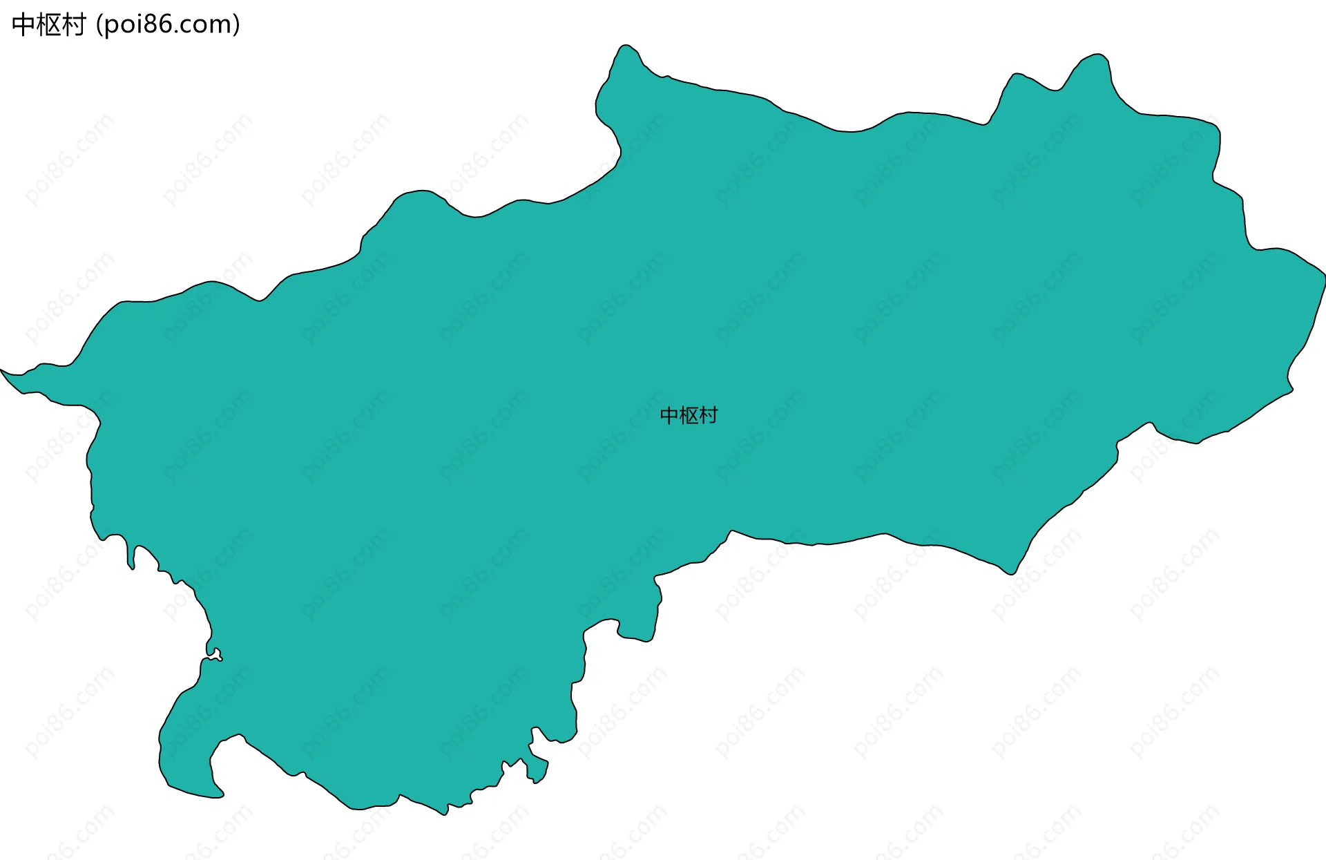 中枢村边界地图