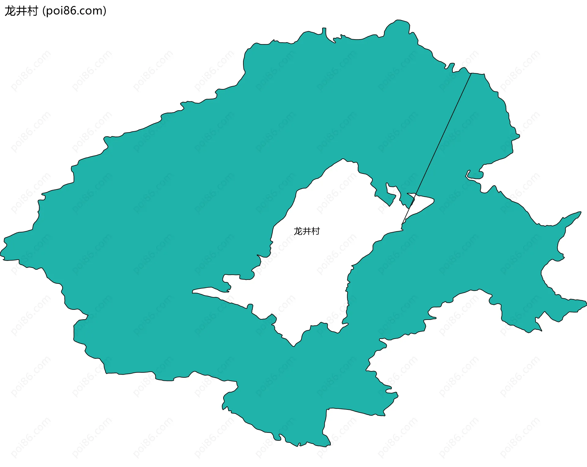 龙井村边界地图