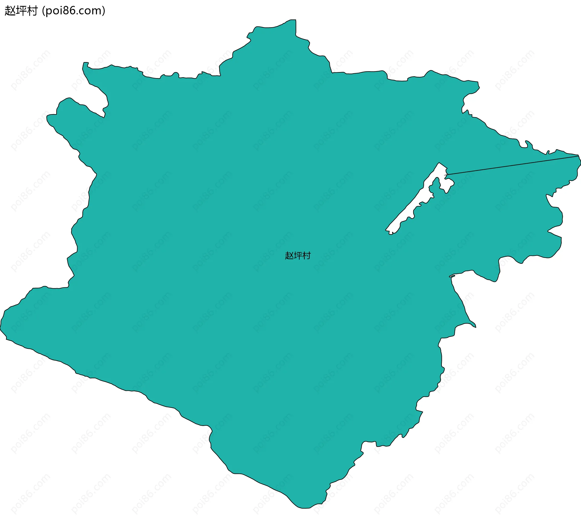 赵坪村边界地图
