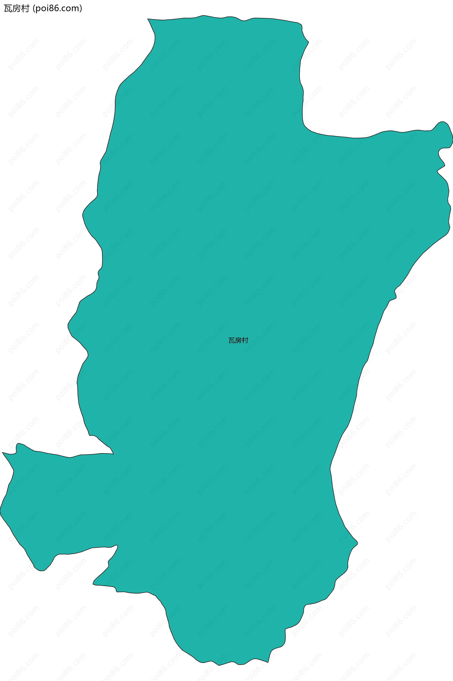 瓦房村边界地图