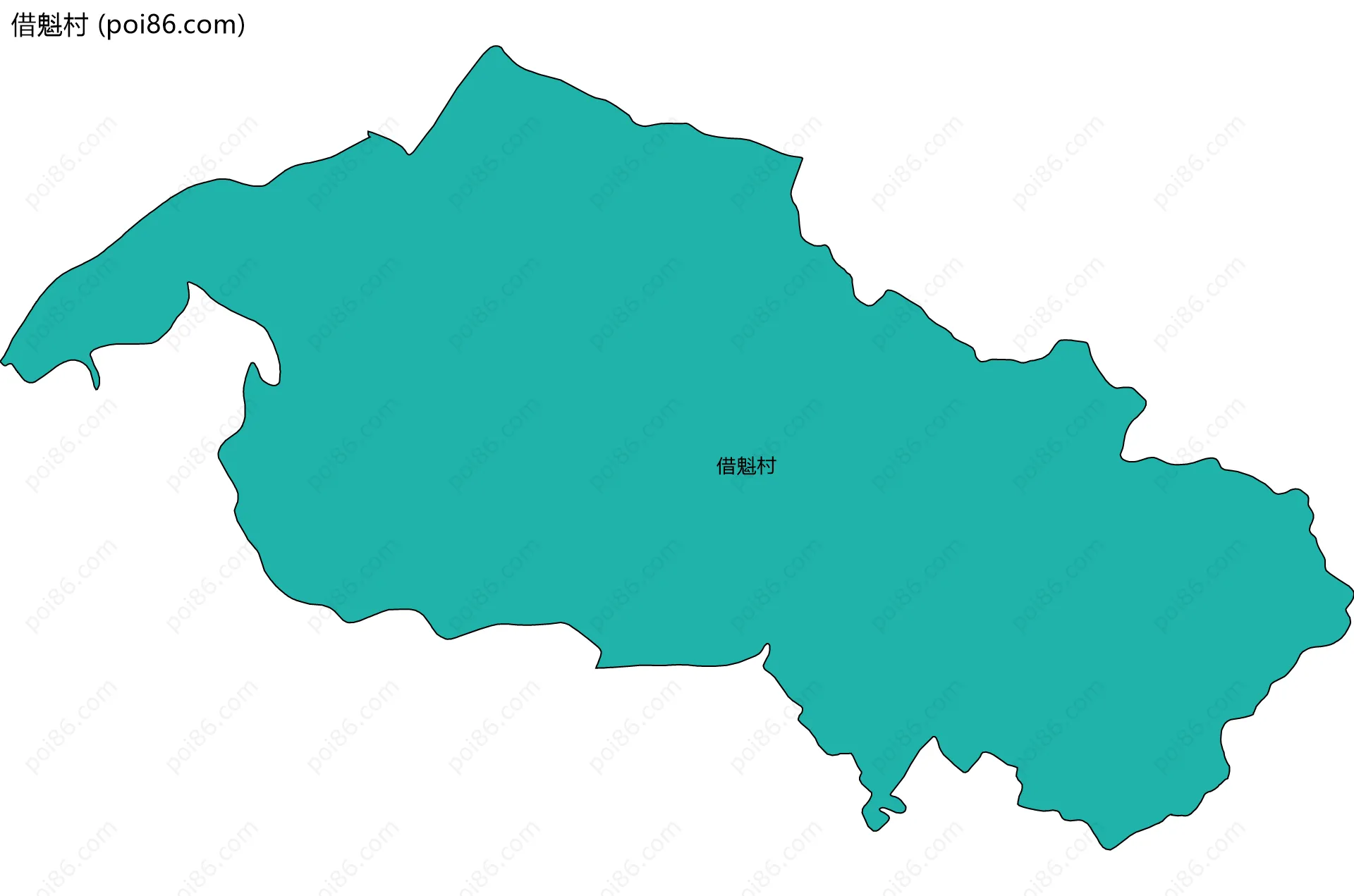 借魁村边界地图
