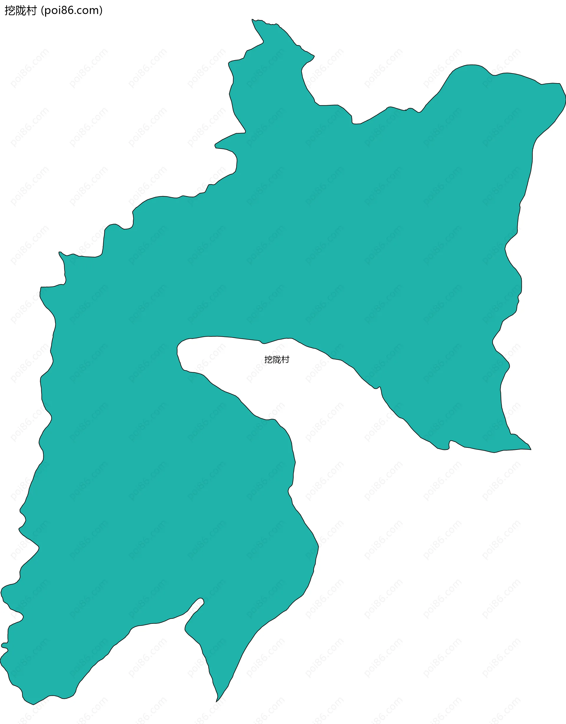 挖陇村边界地图