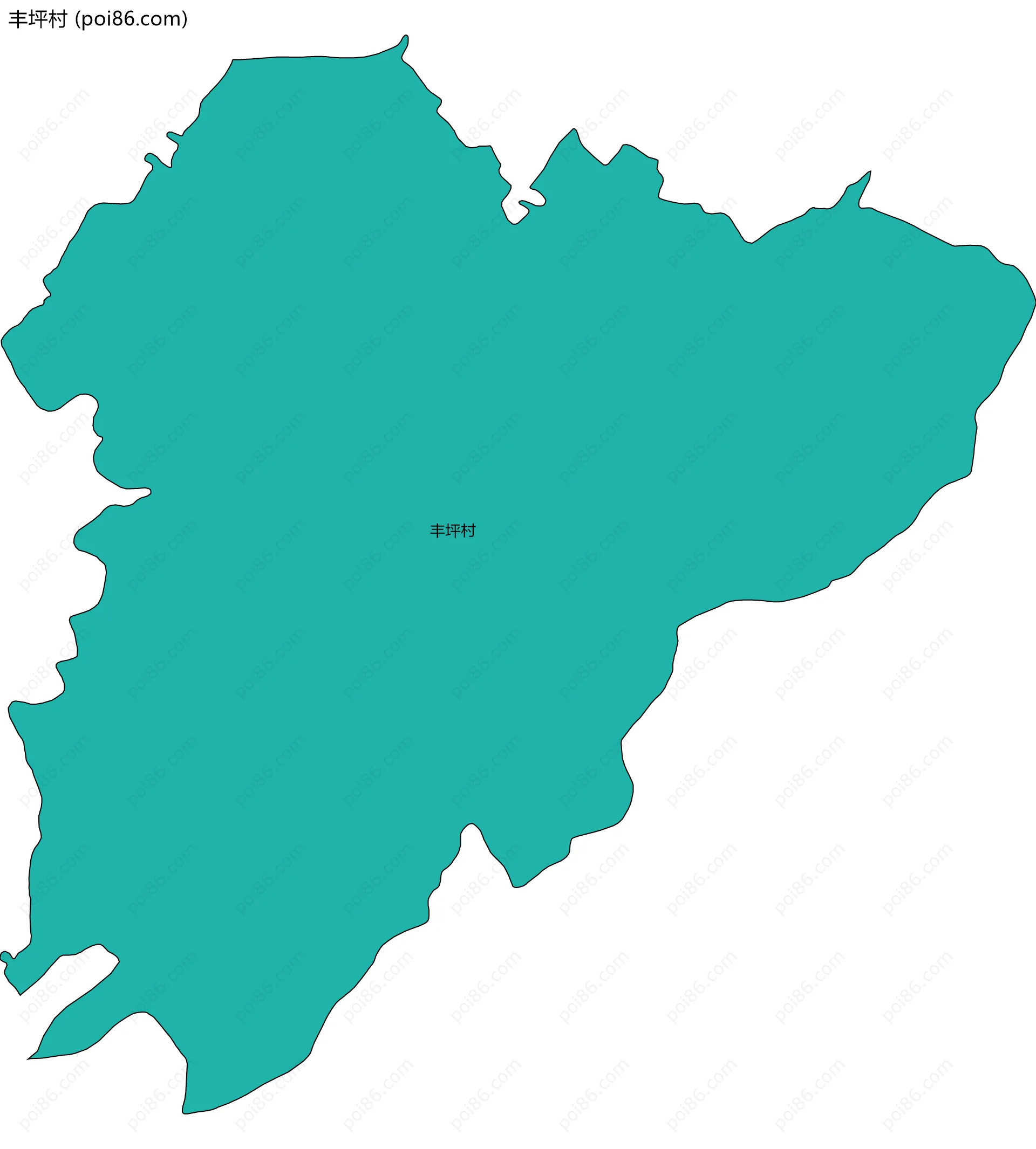 丰坪村边界地图