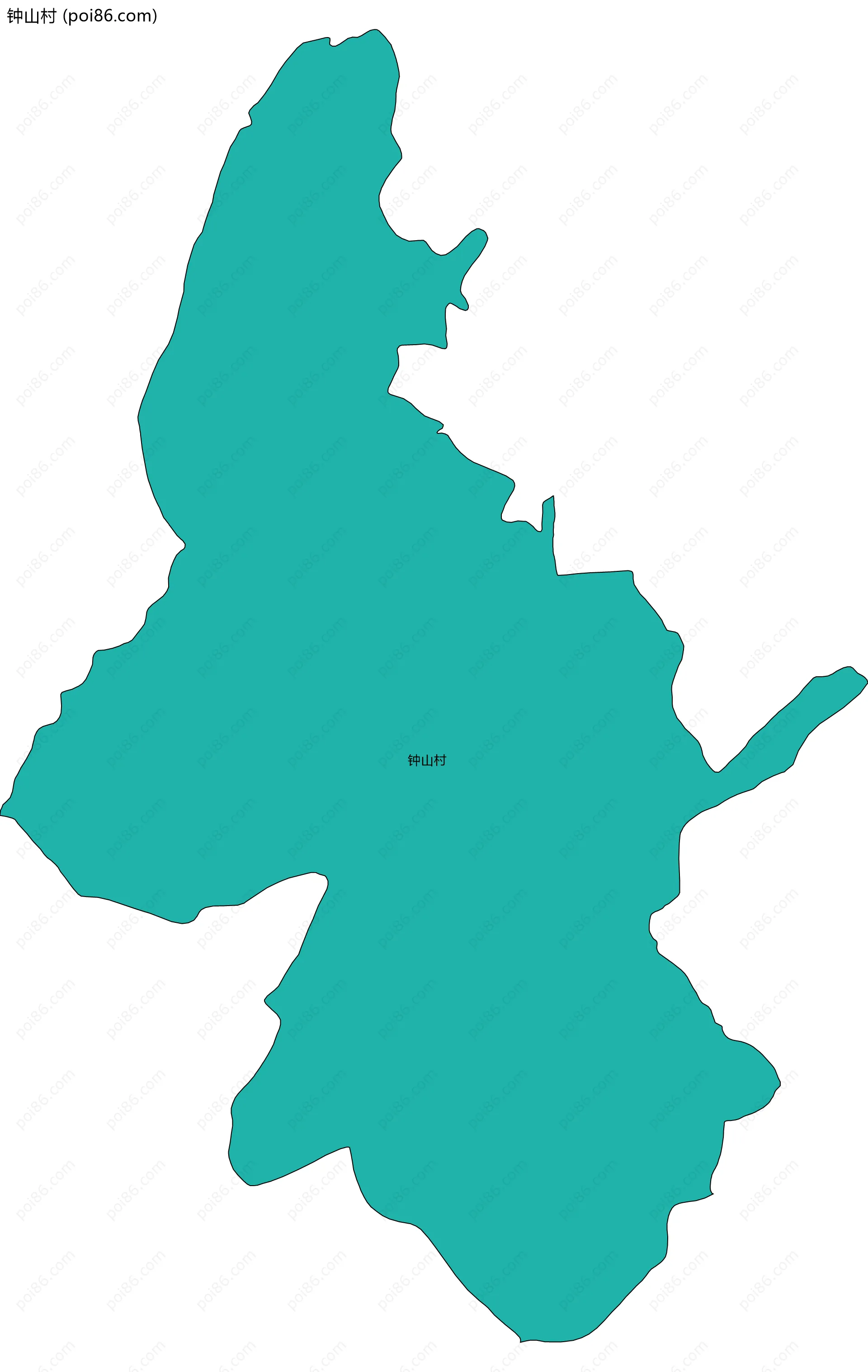 钟山村边界地图