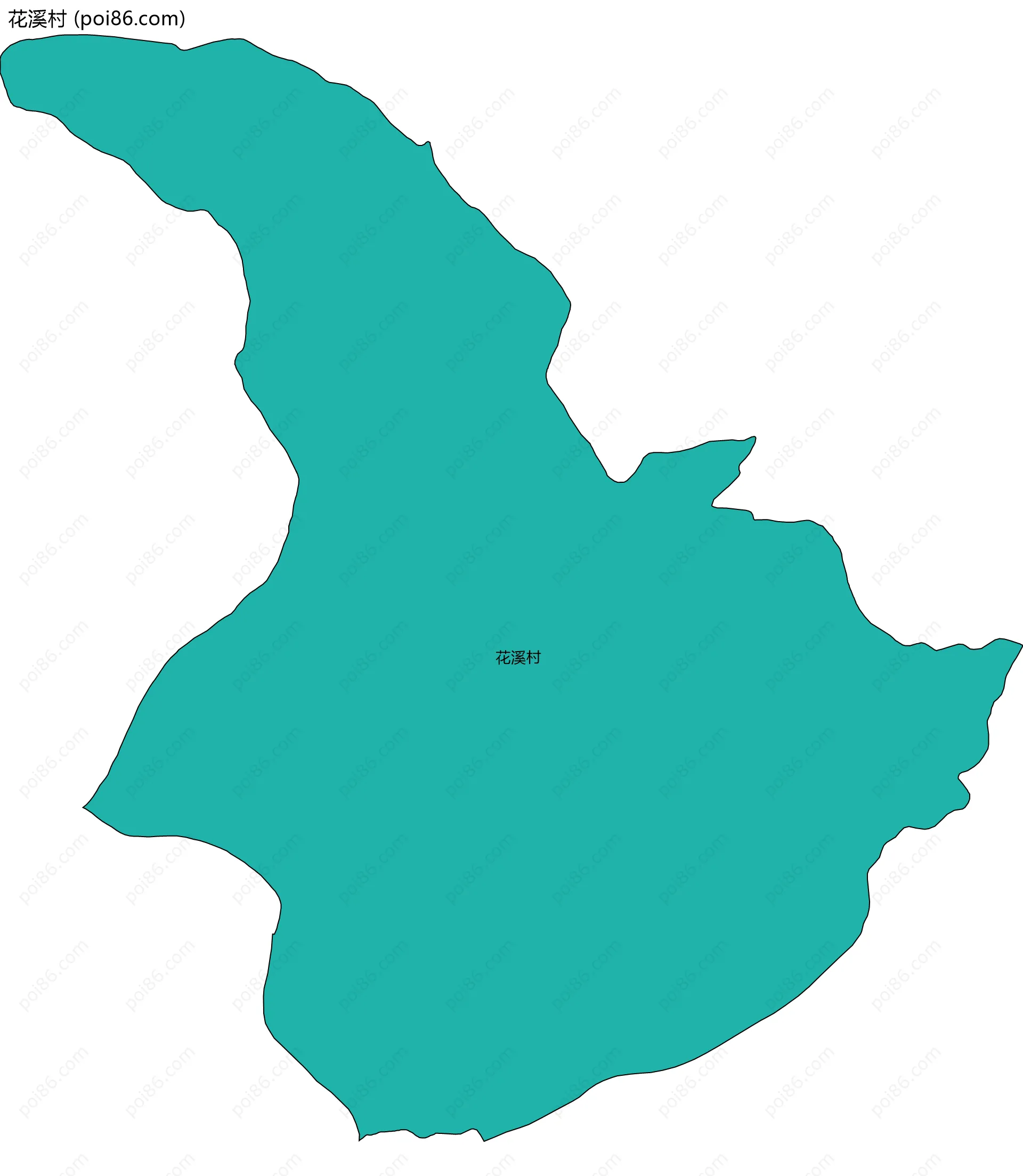 花溪村边界地图