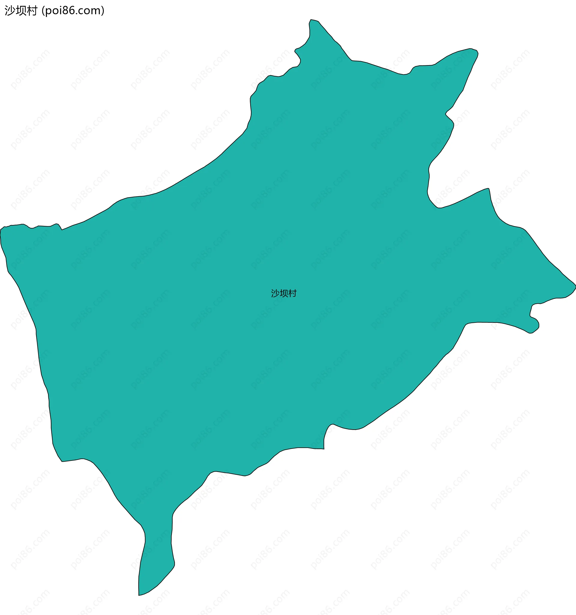 沙坝村边界地图