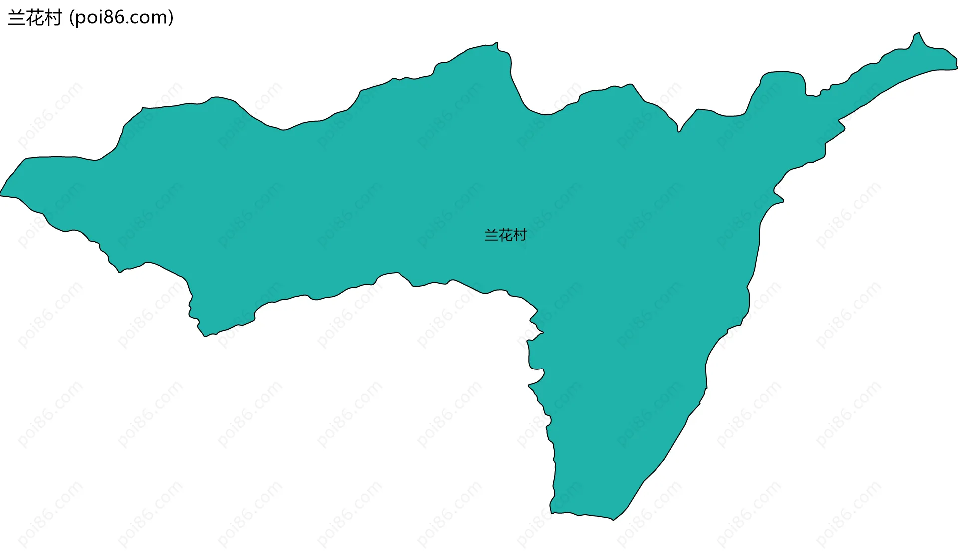 兰花村边界地图