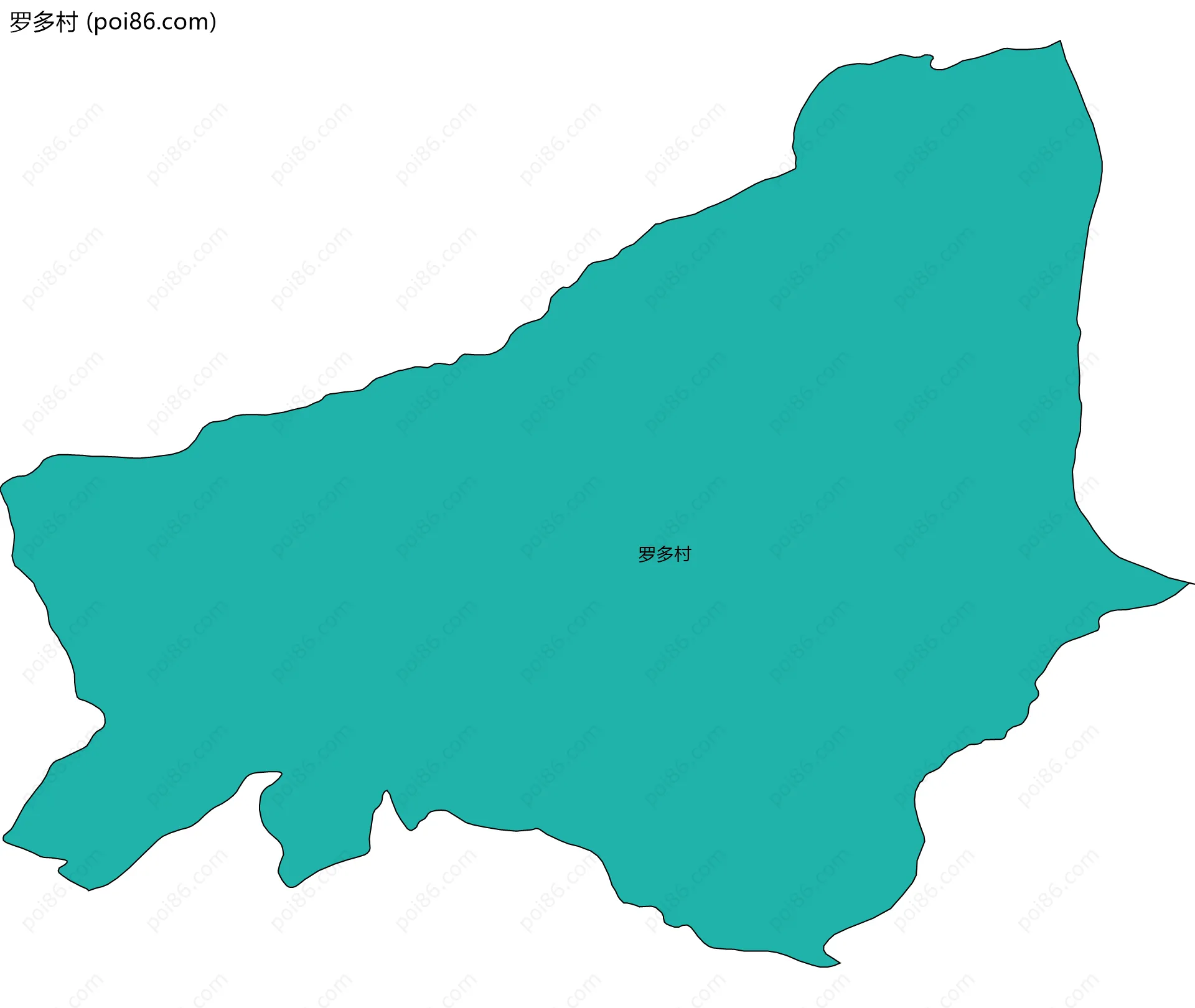 罗多村边界地图