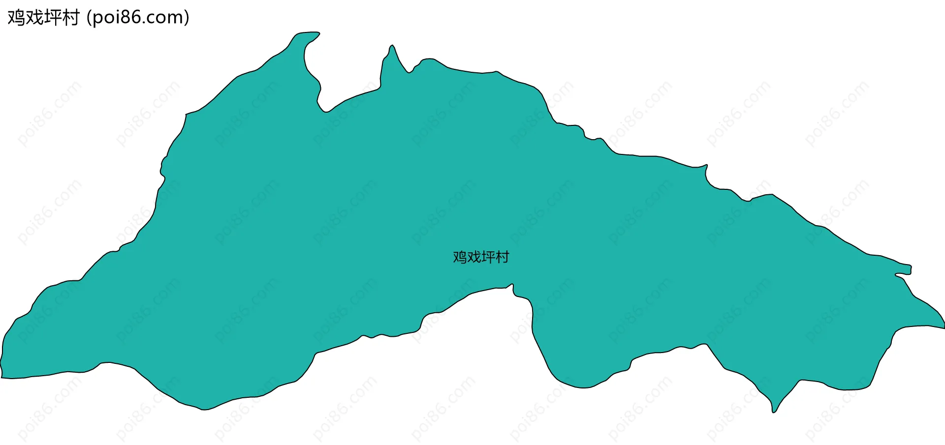鸡戏坪村边界地图