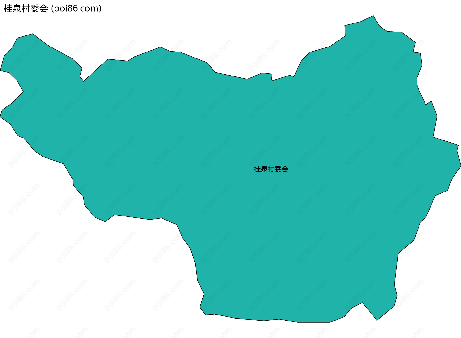 桂泉村委会边界地图