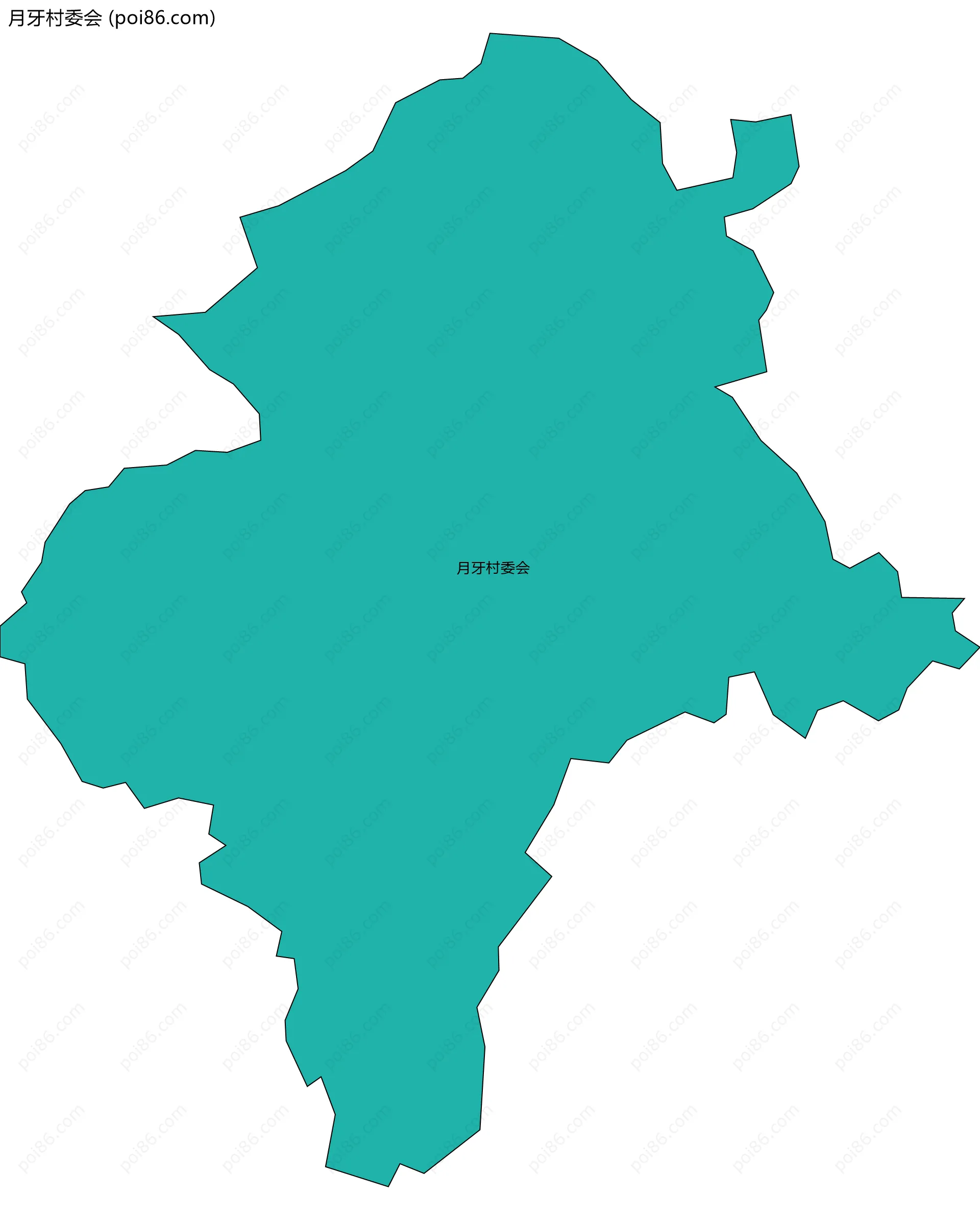 月牙村委会边界地图