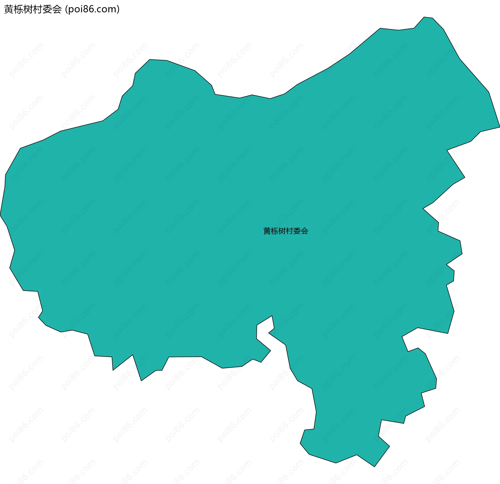 黄栎树村委会边界地图