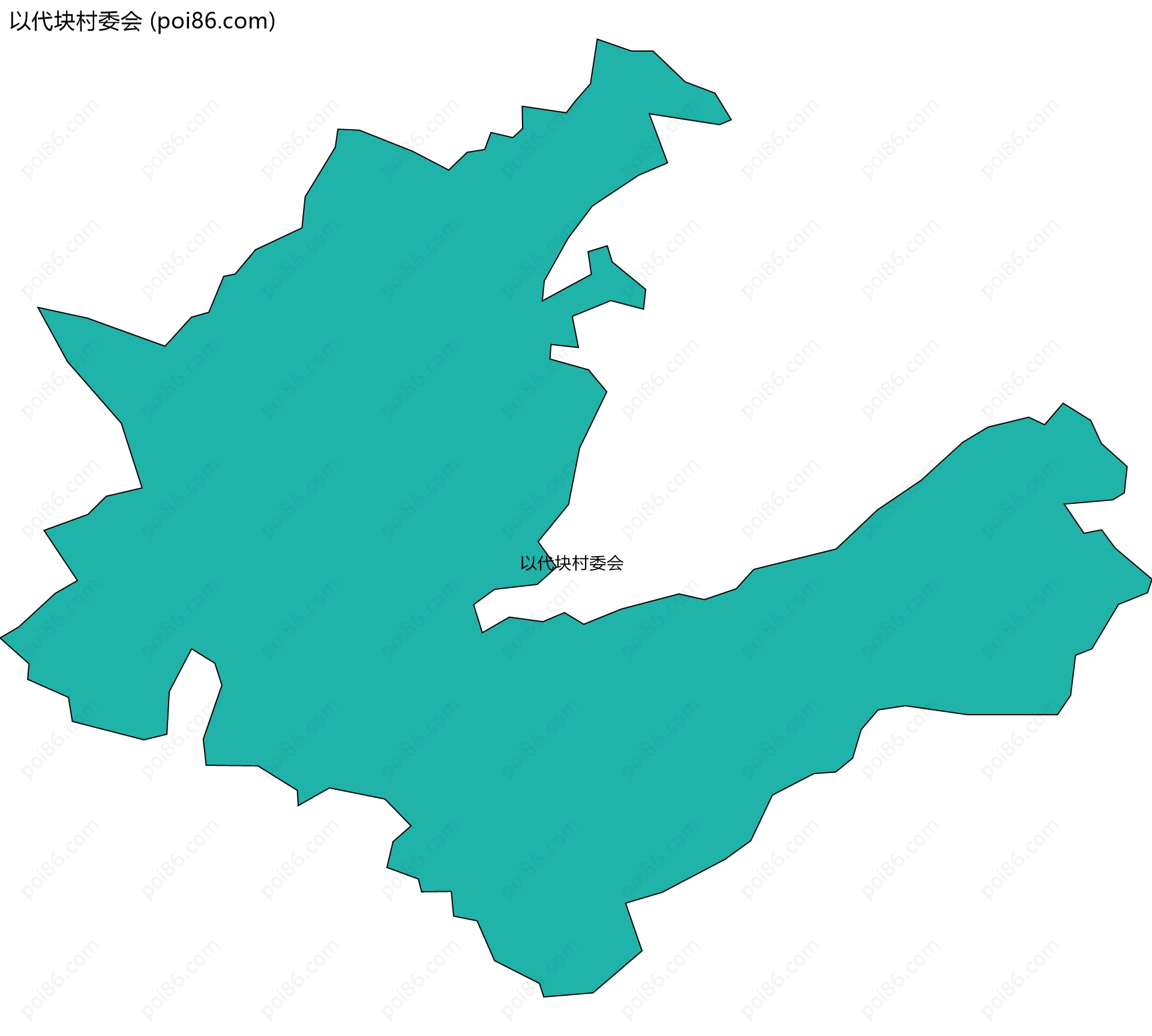 以代块村委会边界地图