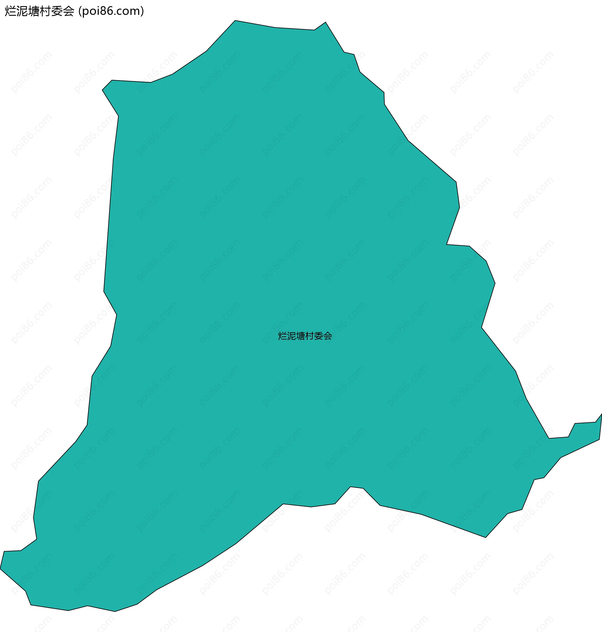 烂泥塘村委会边界地图