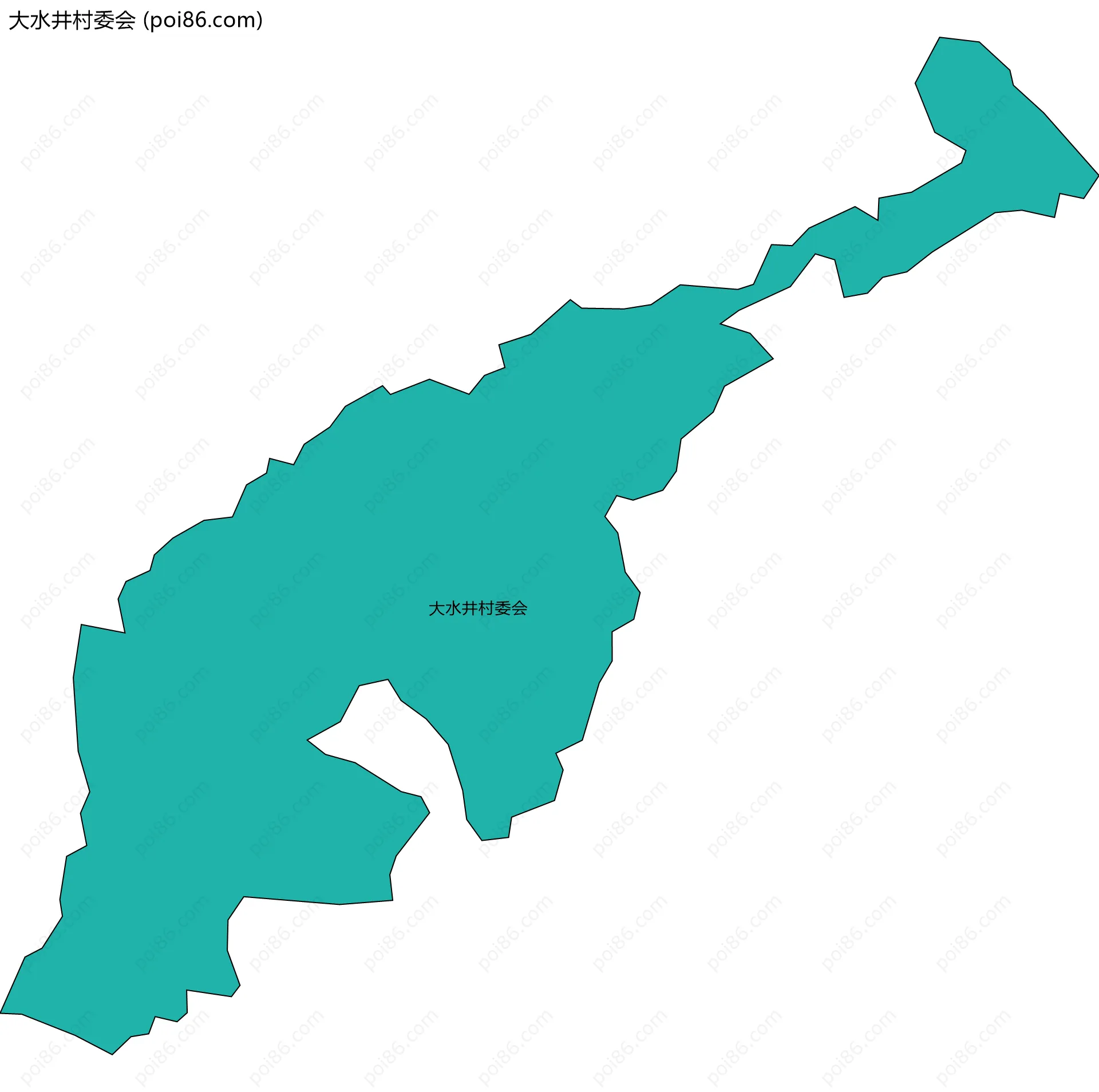 大水井村委会边界地图