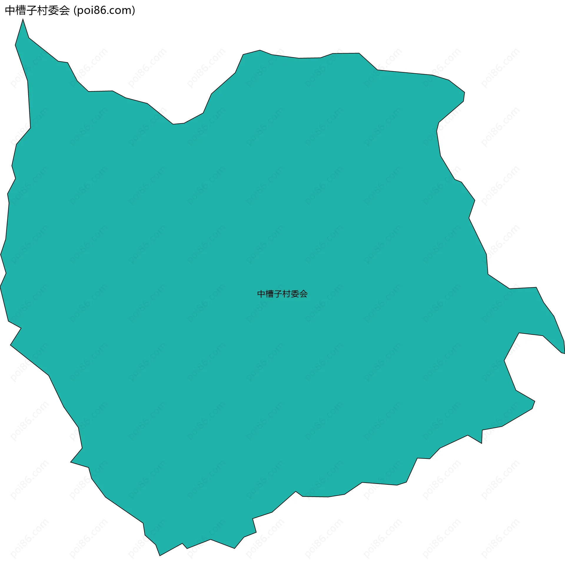 中槽子村委会边界地图