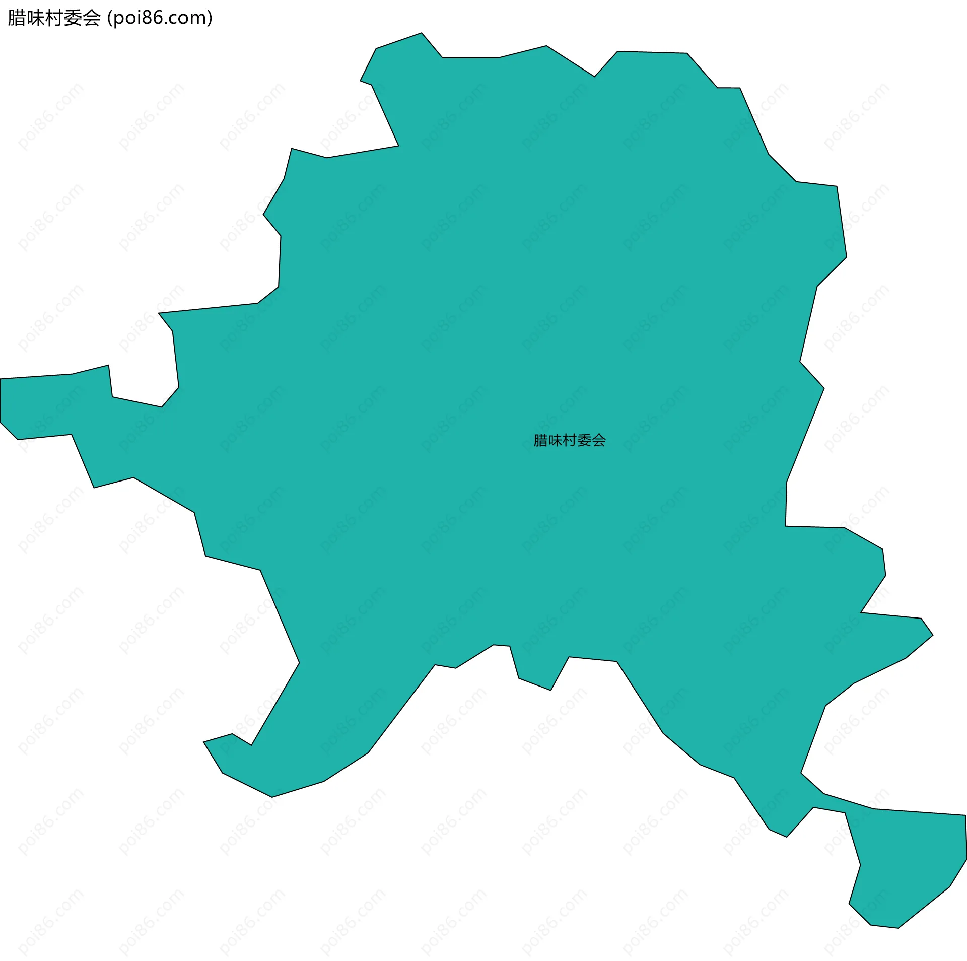 腊味村委会边界地图