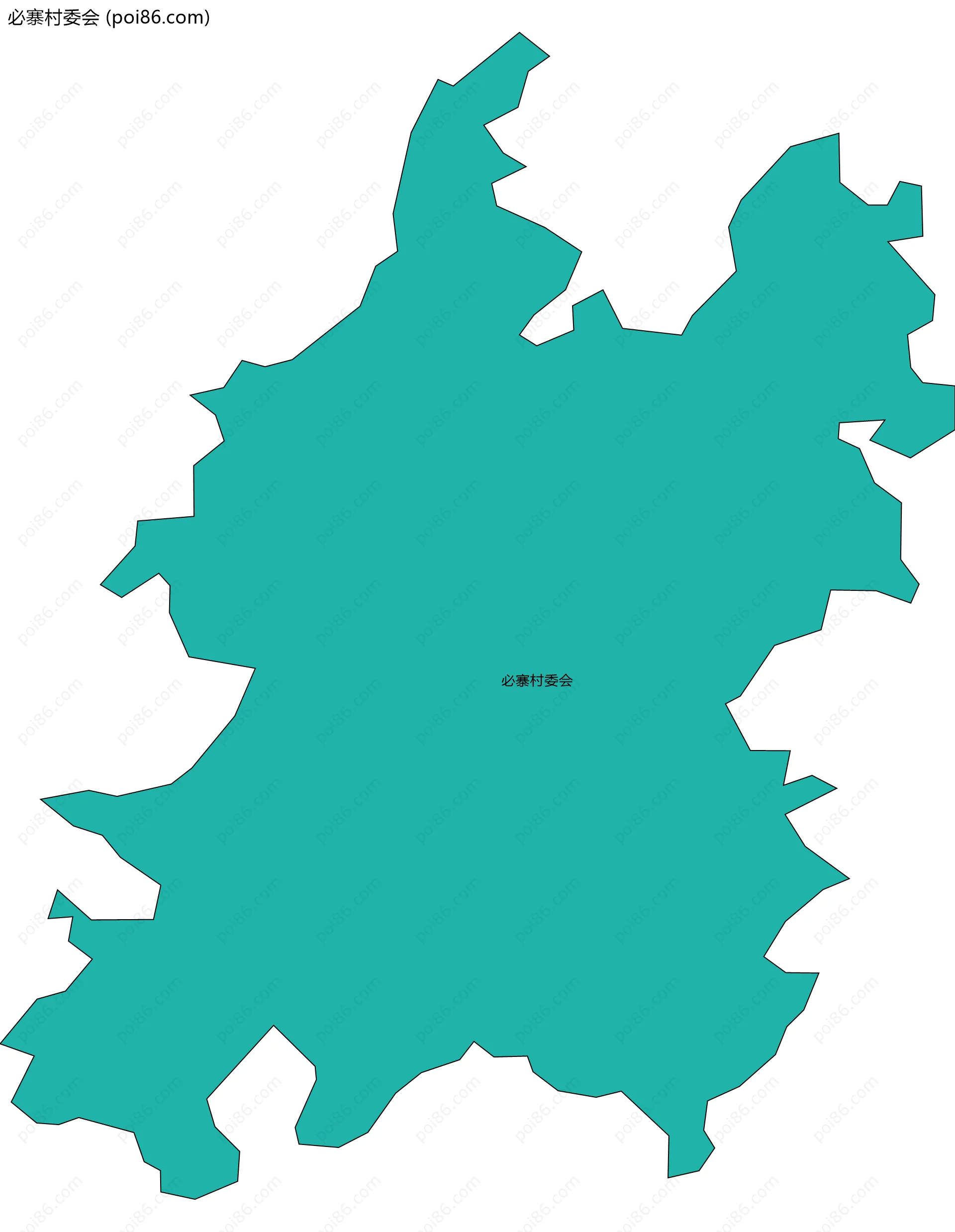 必寨村委会边界地图