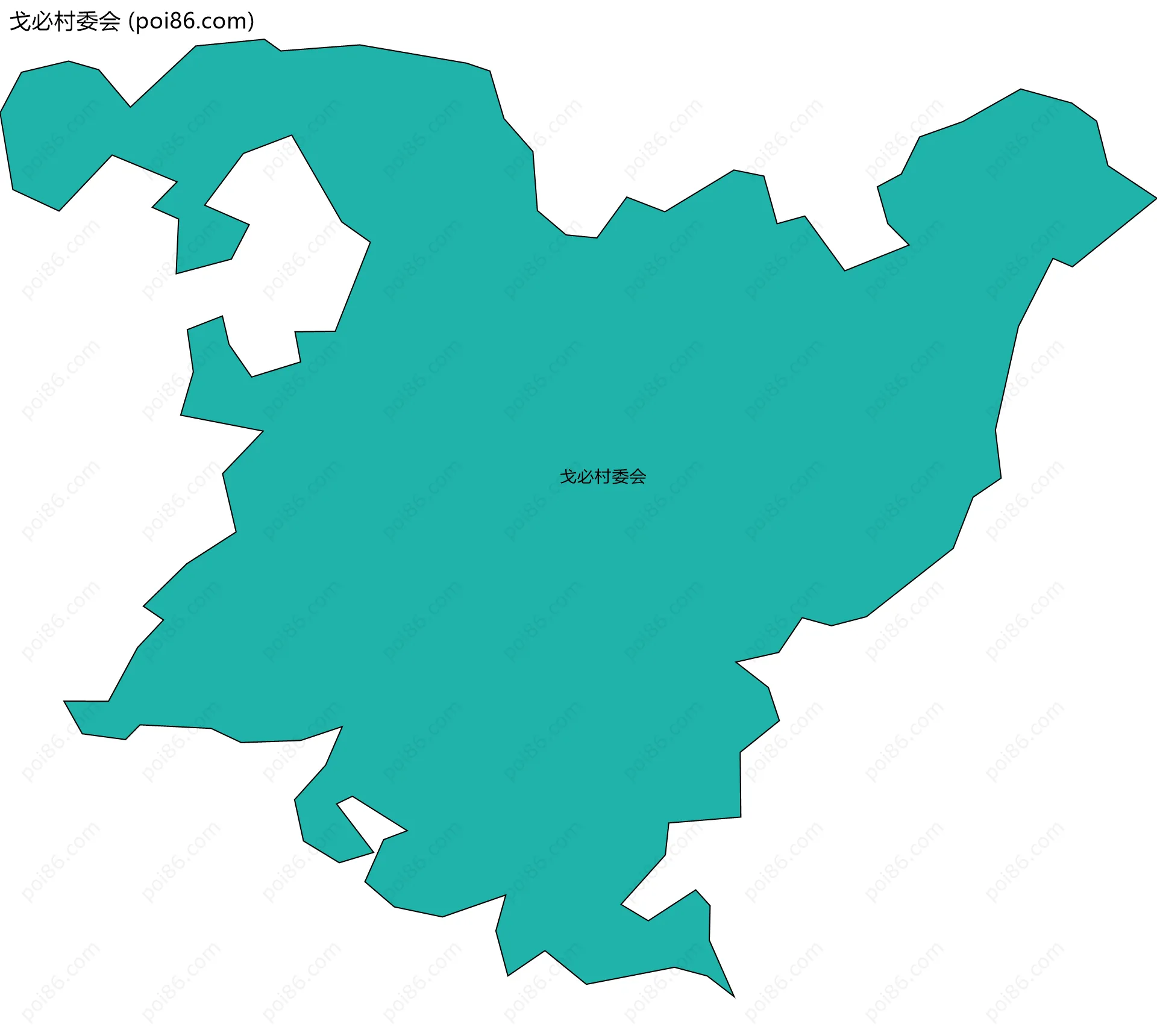 戈必村委会边界地图