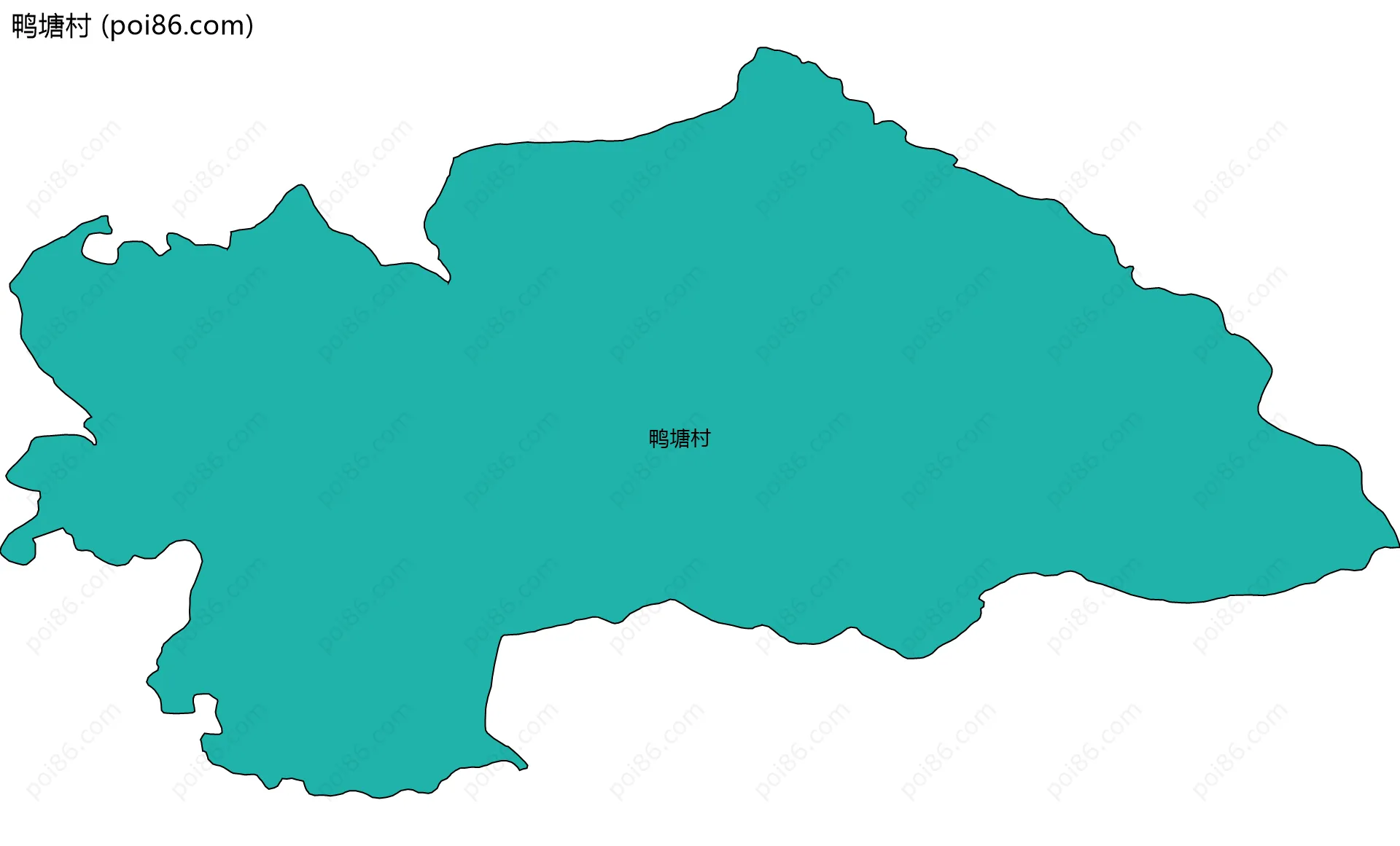 鸭塘村边界地图