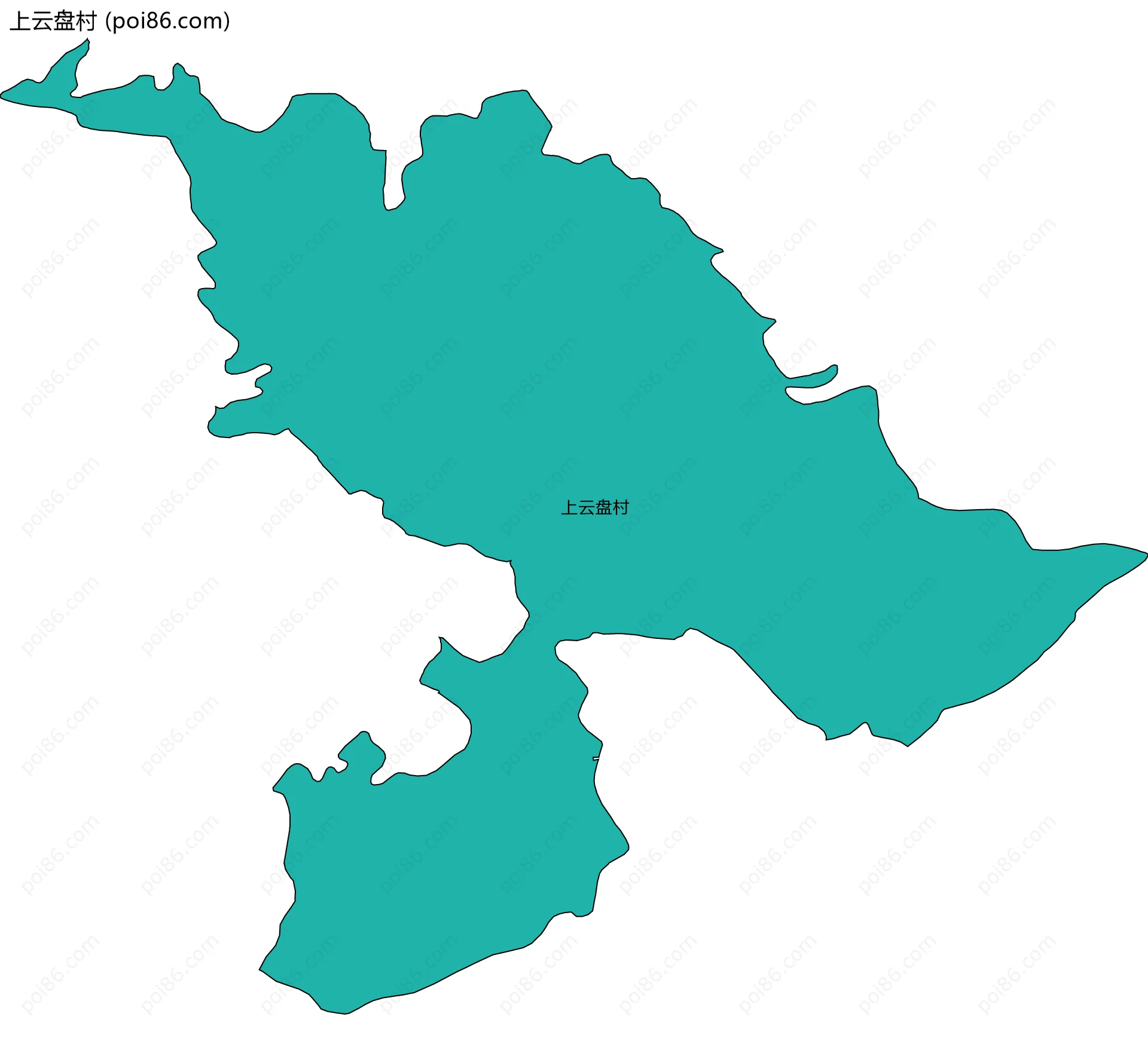 上云盘村边界地图