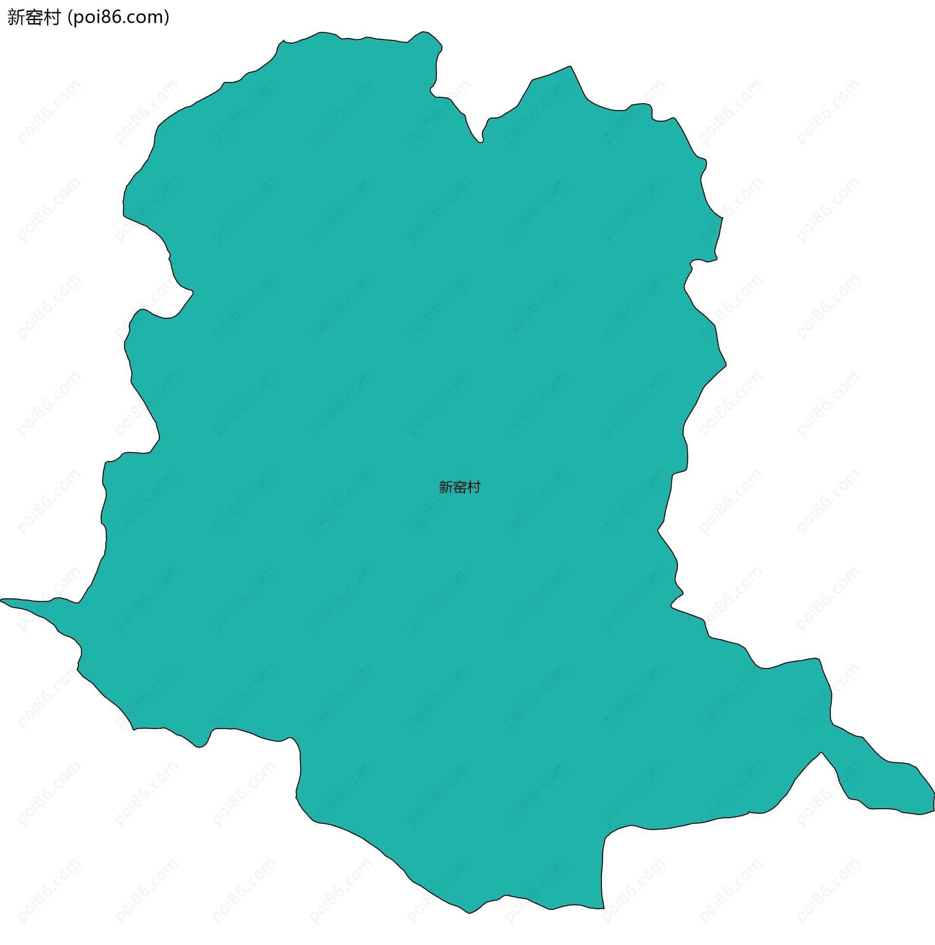 新窑村边界地图