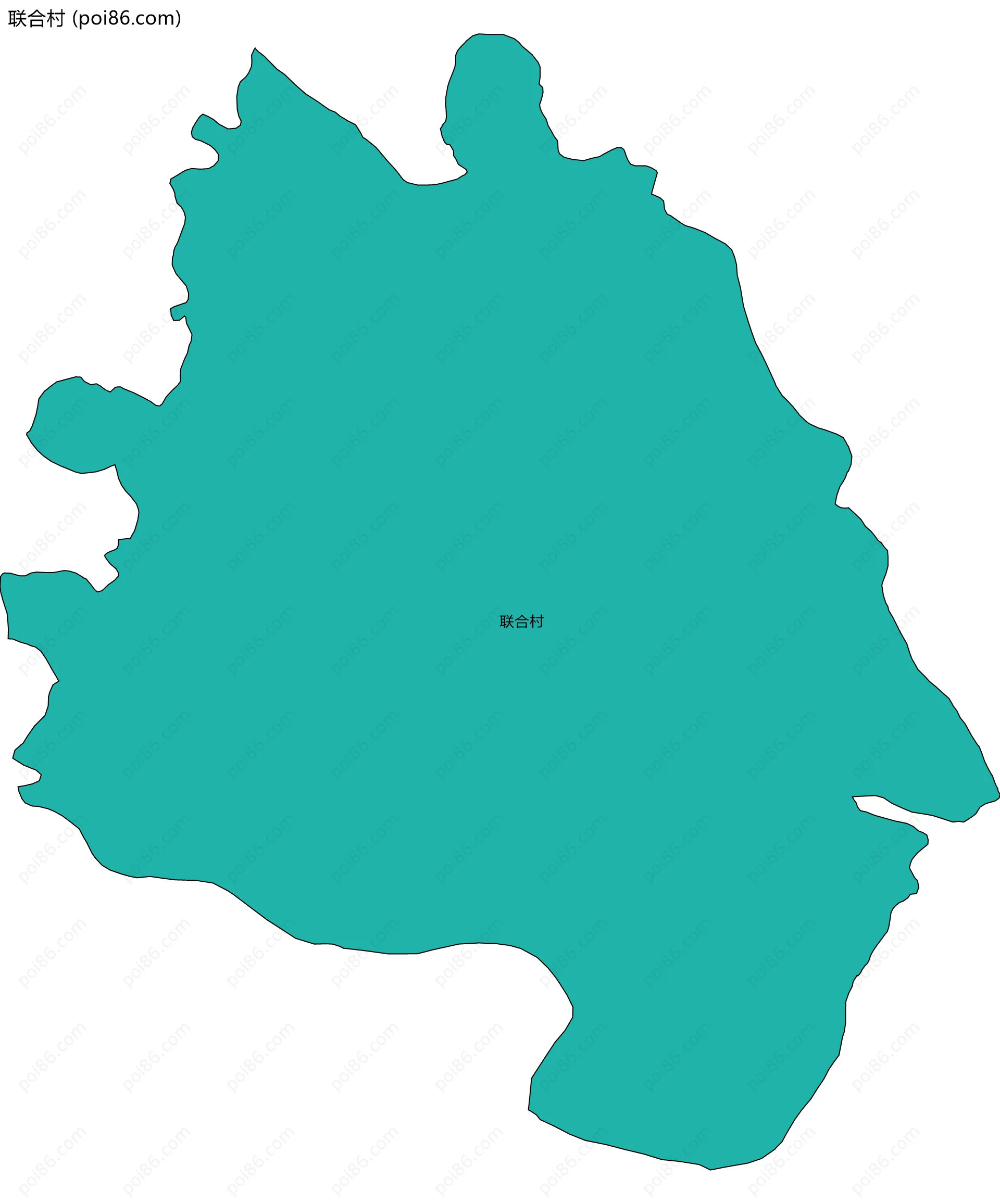 联合村边界地图