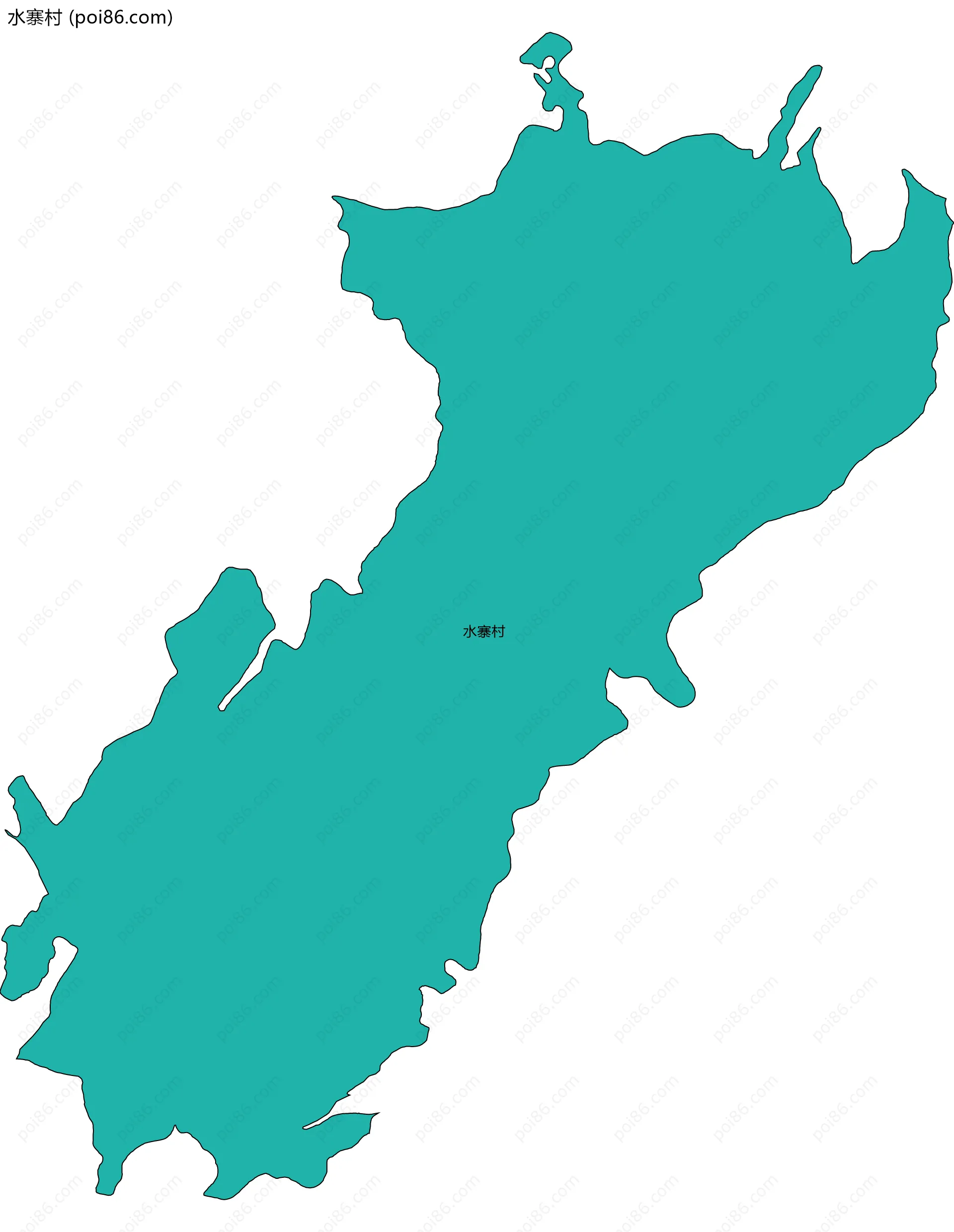 水寨村边界地图