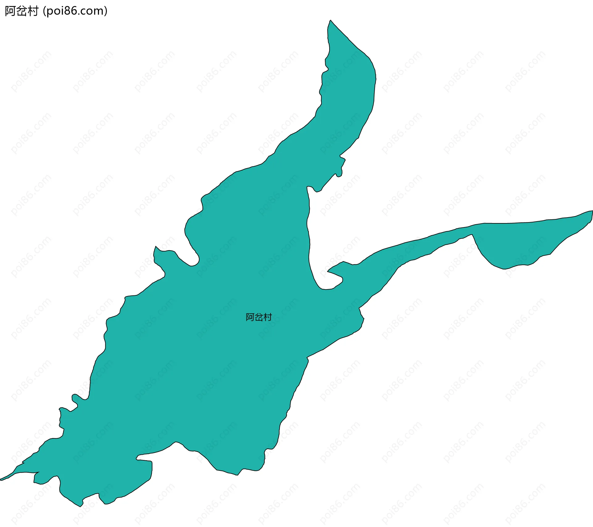 阿岔村边界地图