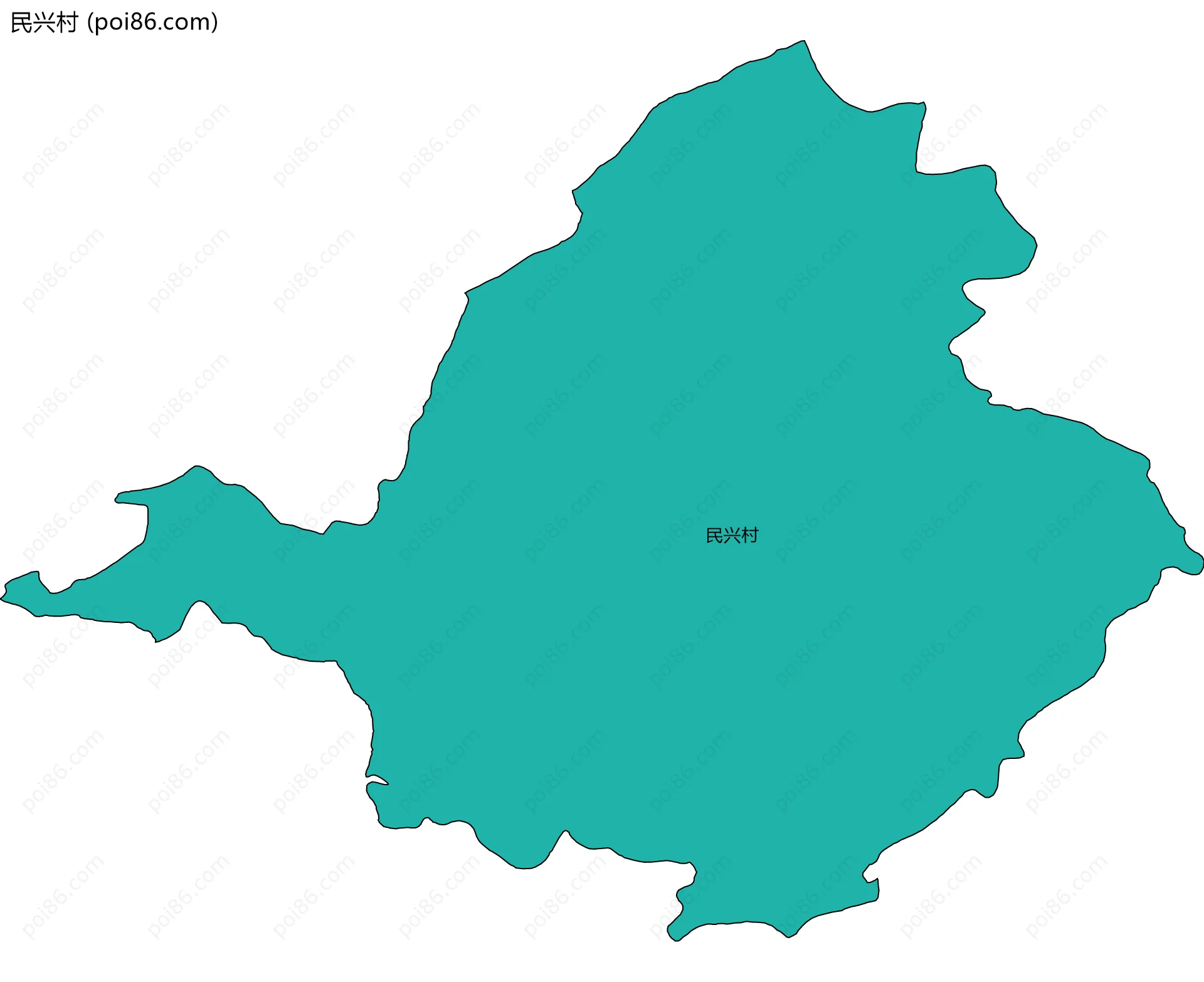 民兴村边界地图