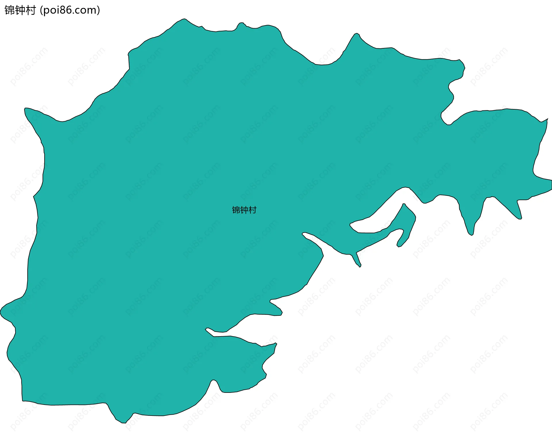 锦钟村边界地图