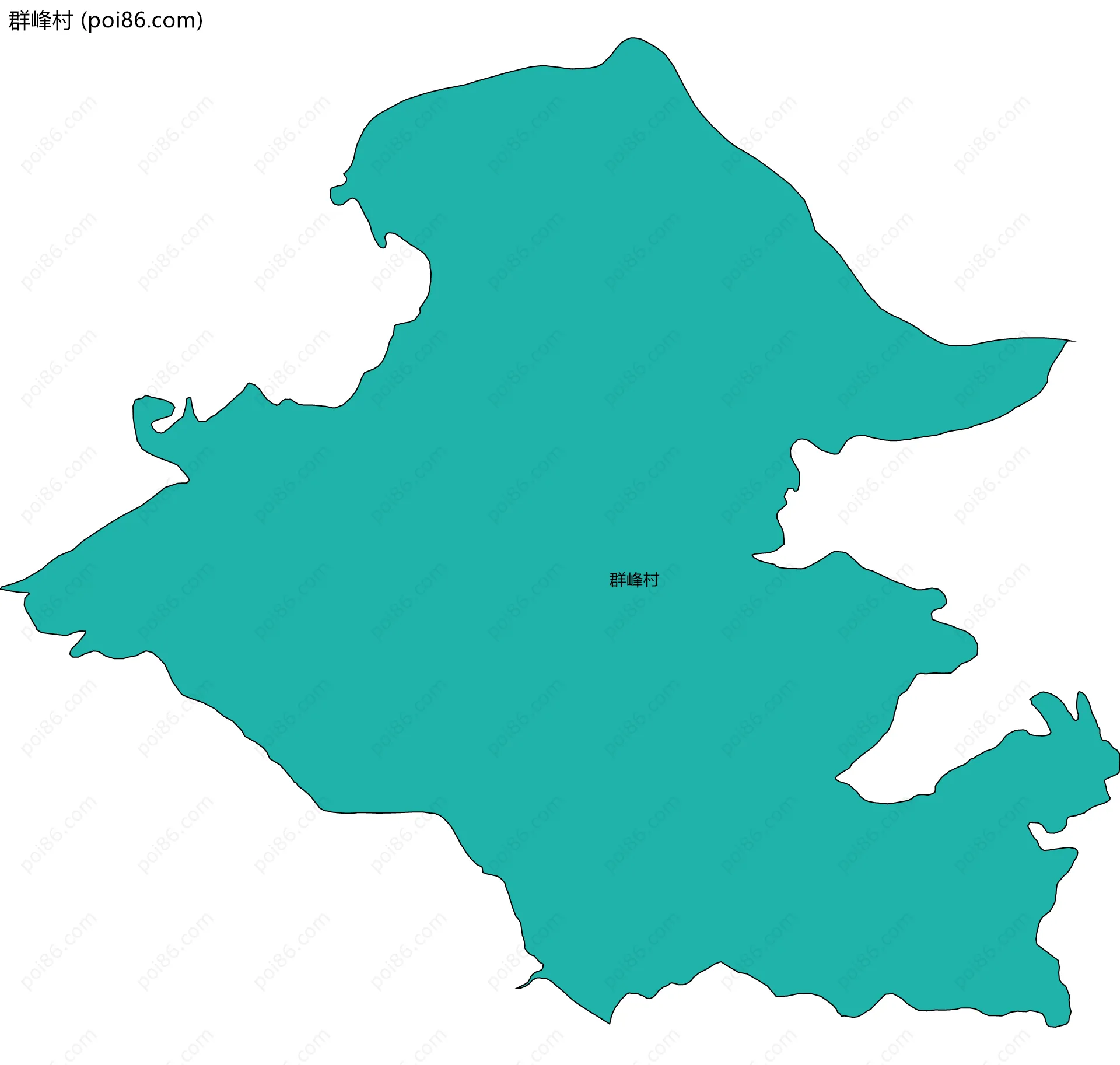 群峰村边界地图