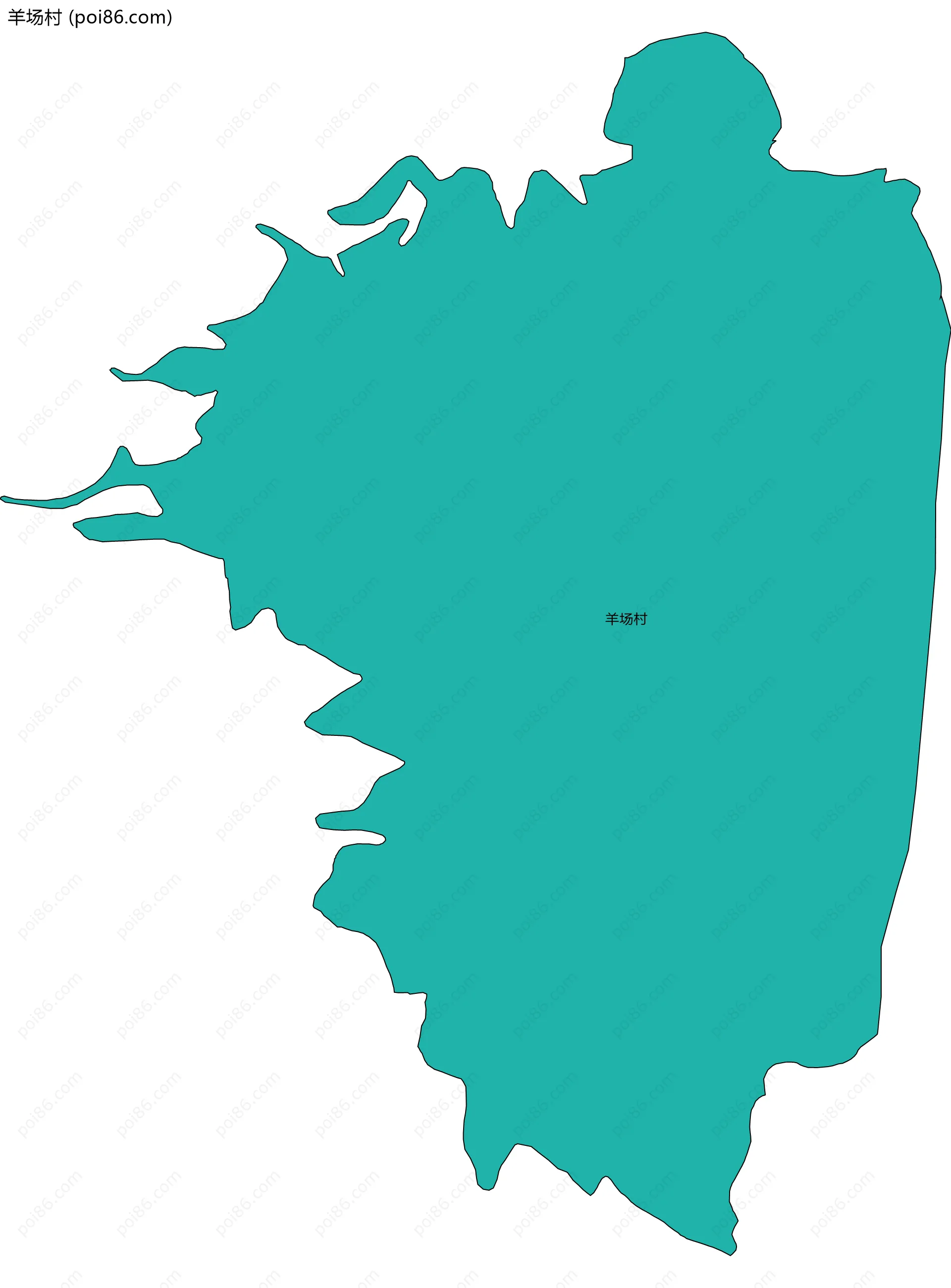 羊场村边界地图
