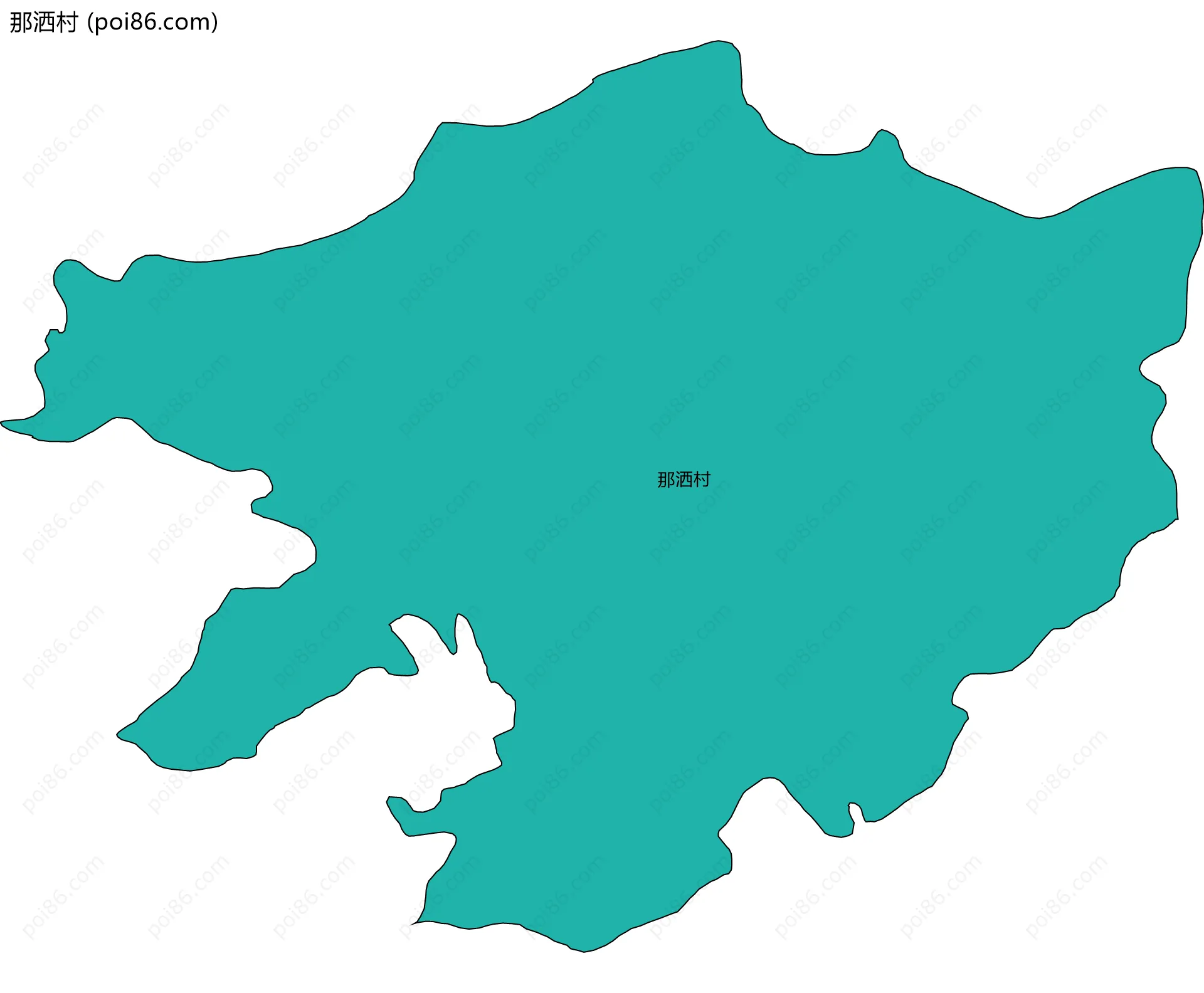 那洒村边界地图