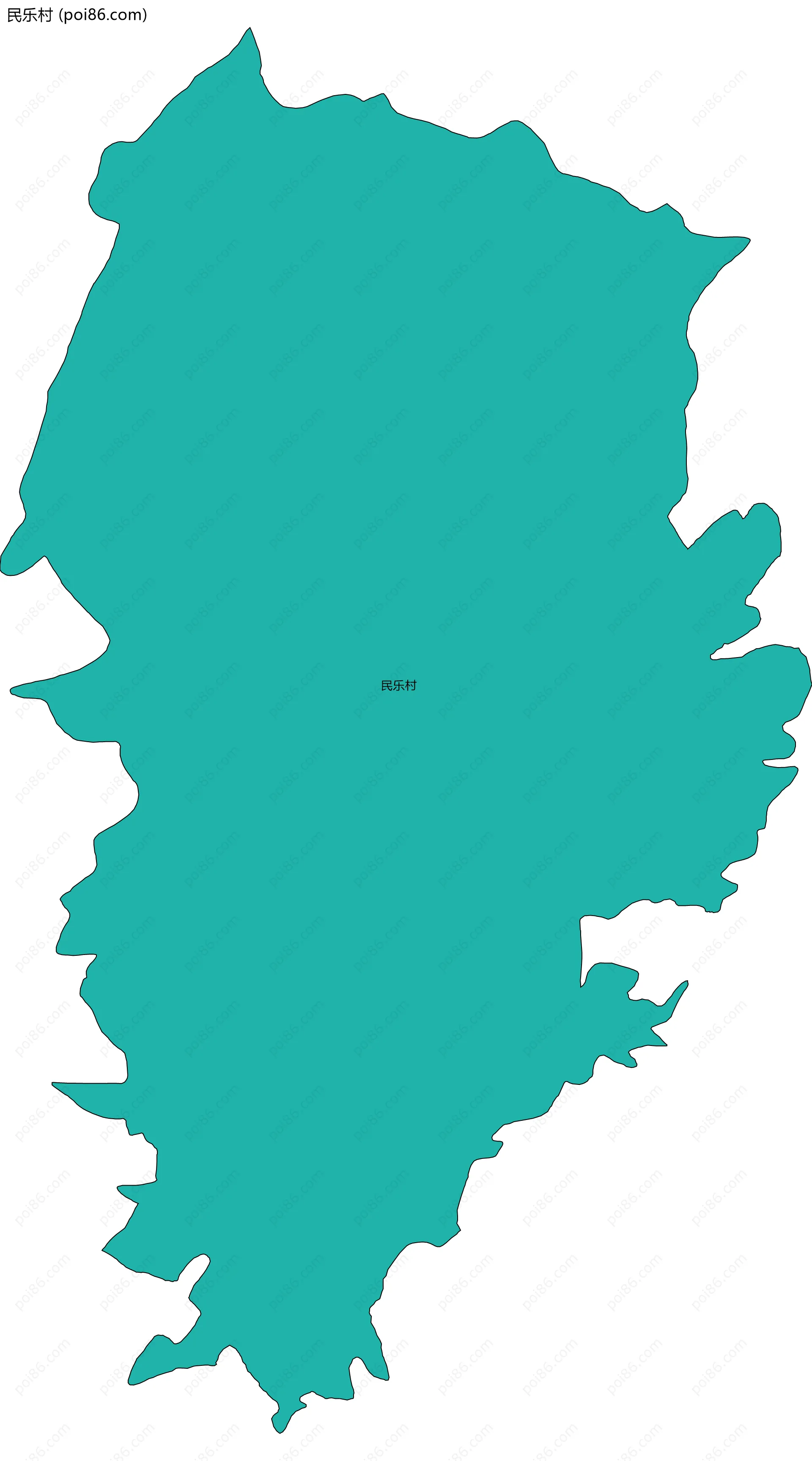 民乐村边界地图