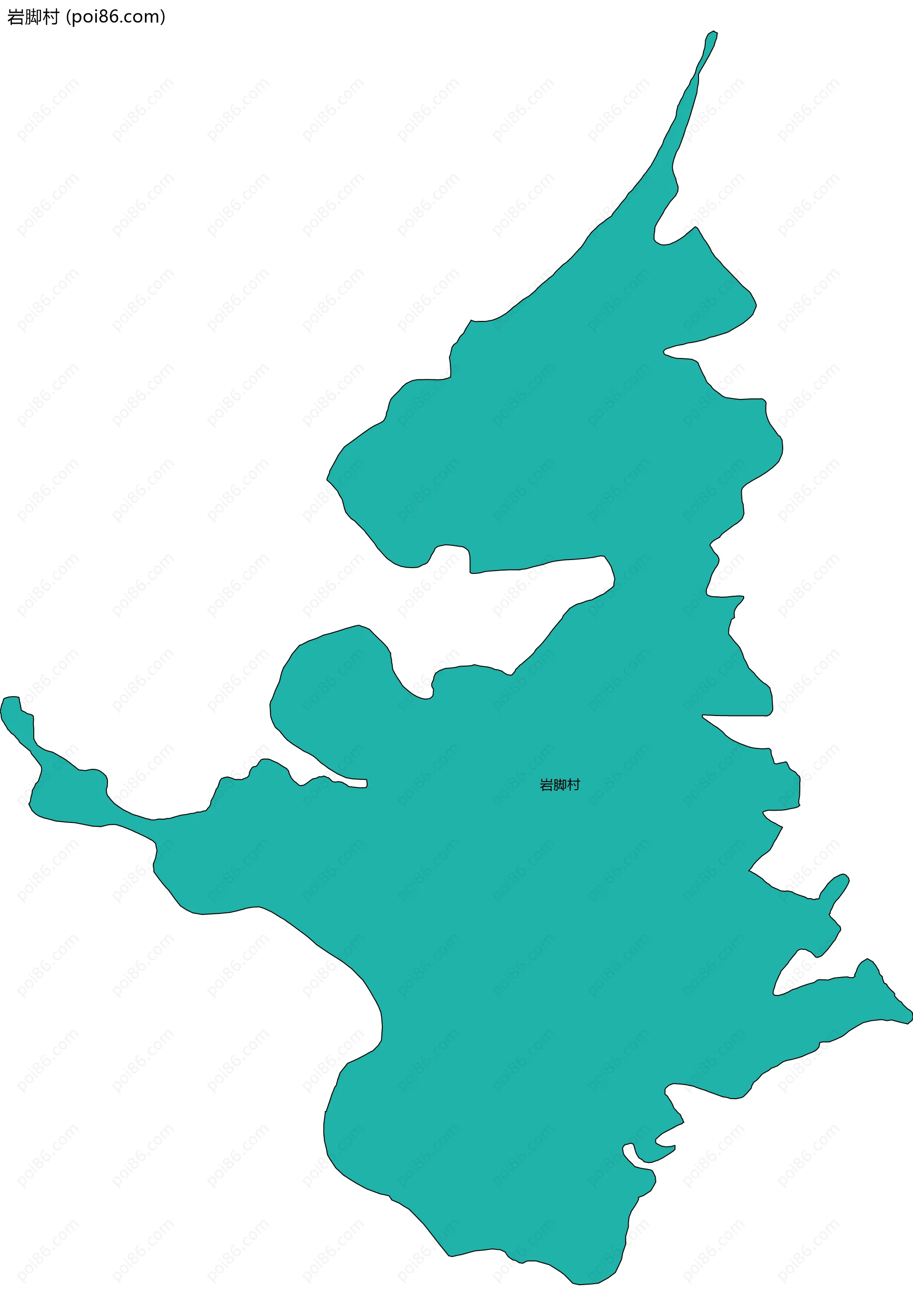 岩脚村边界地图