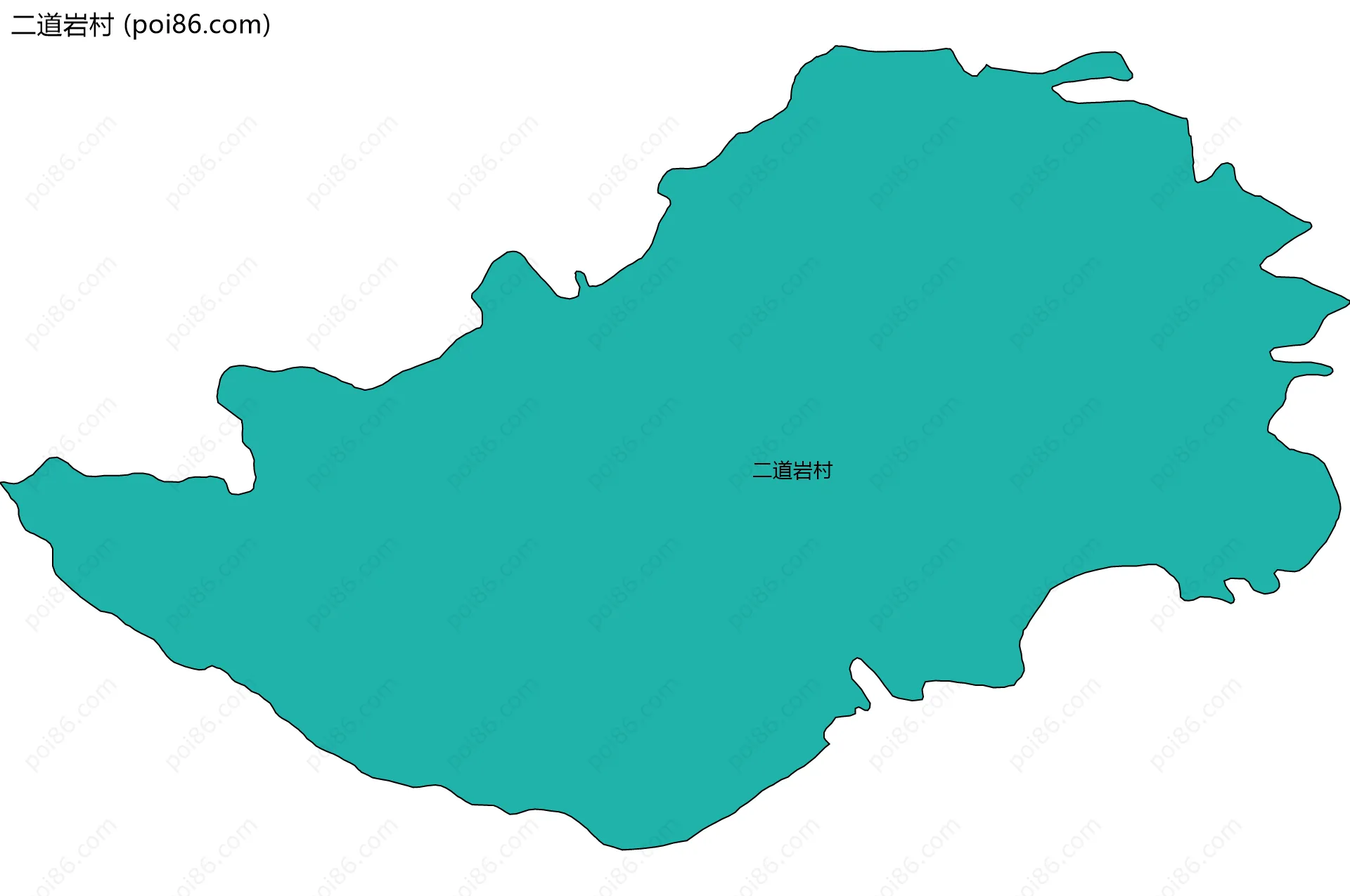 二道岩村边界地图