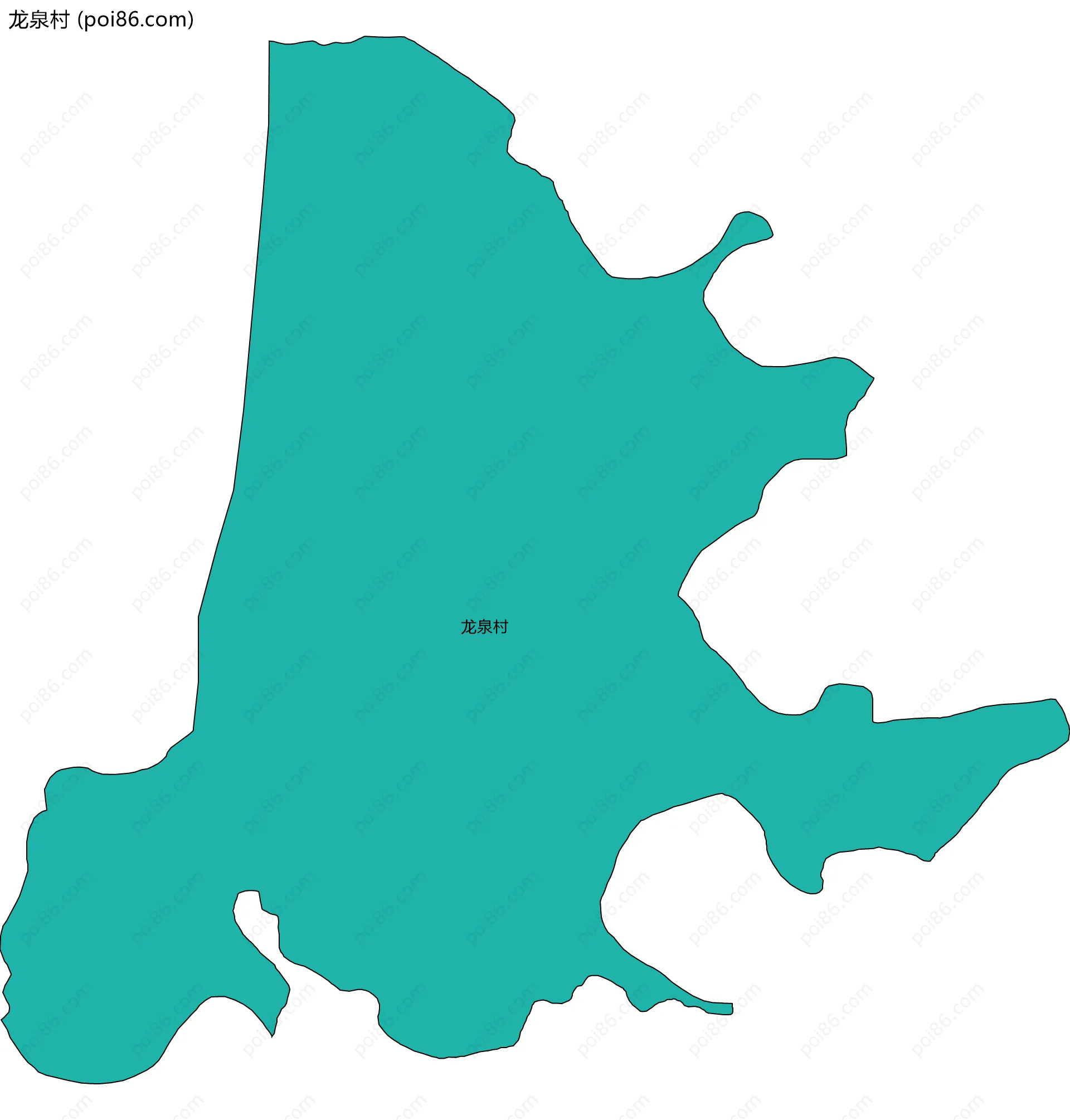 龙泉村边界地图