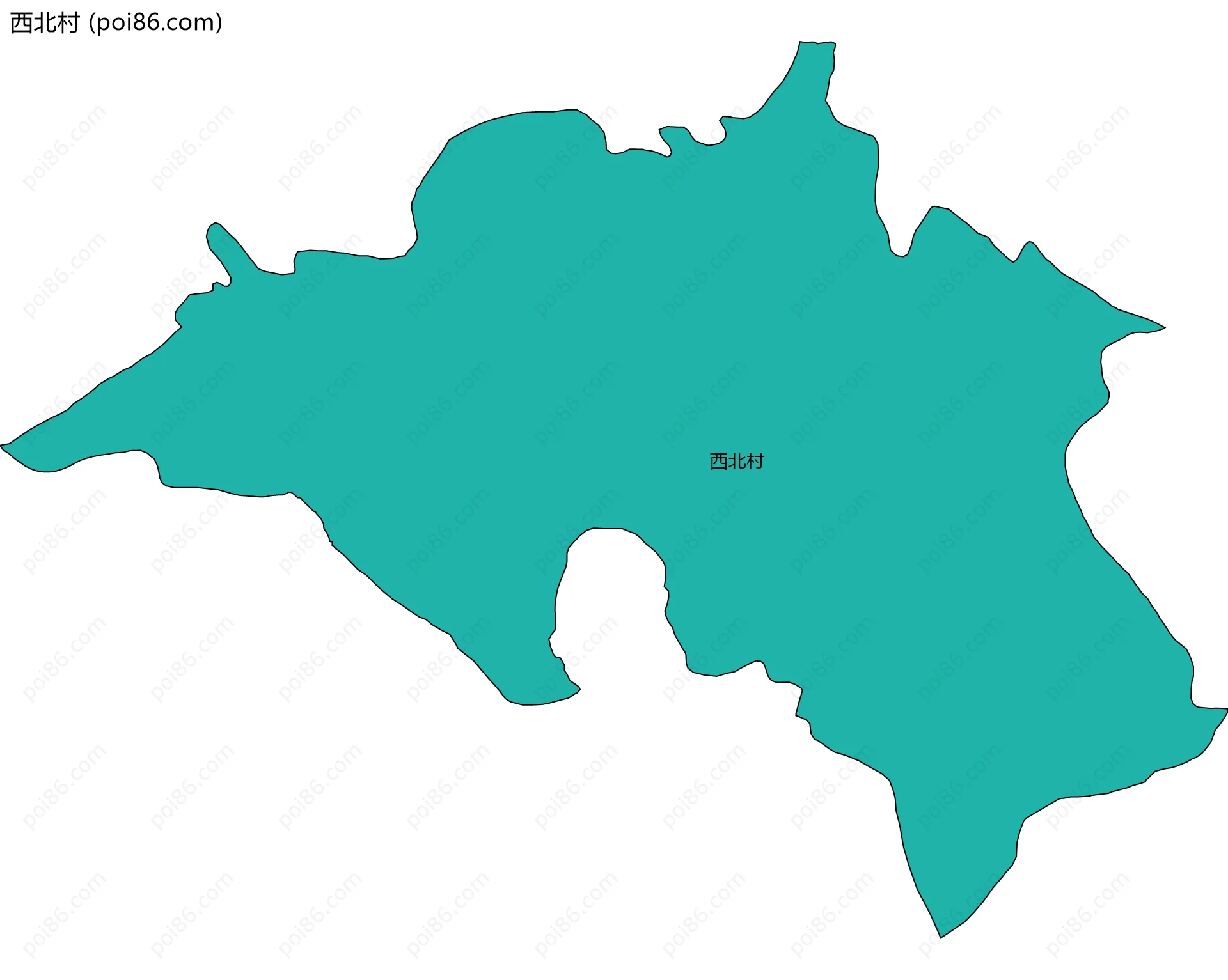 西北村边界地图