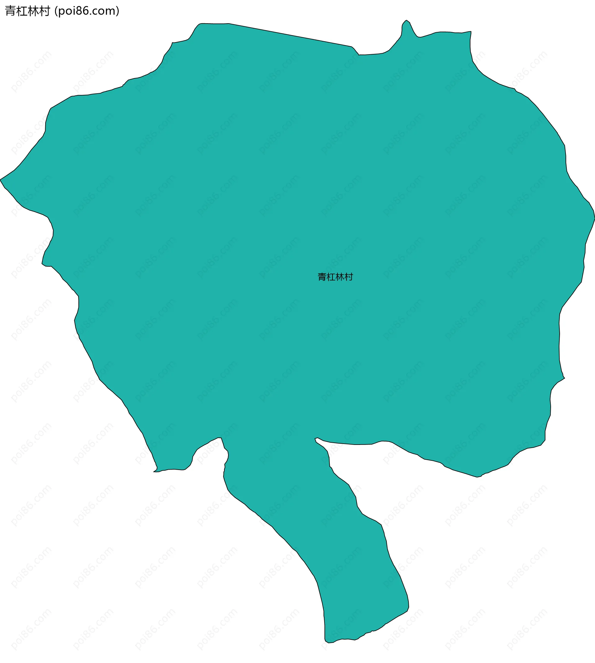 青杠林村边界地图