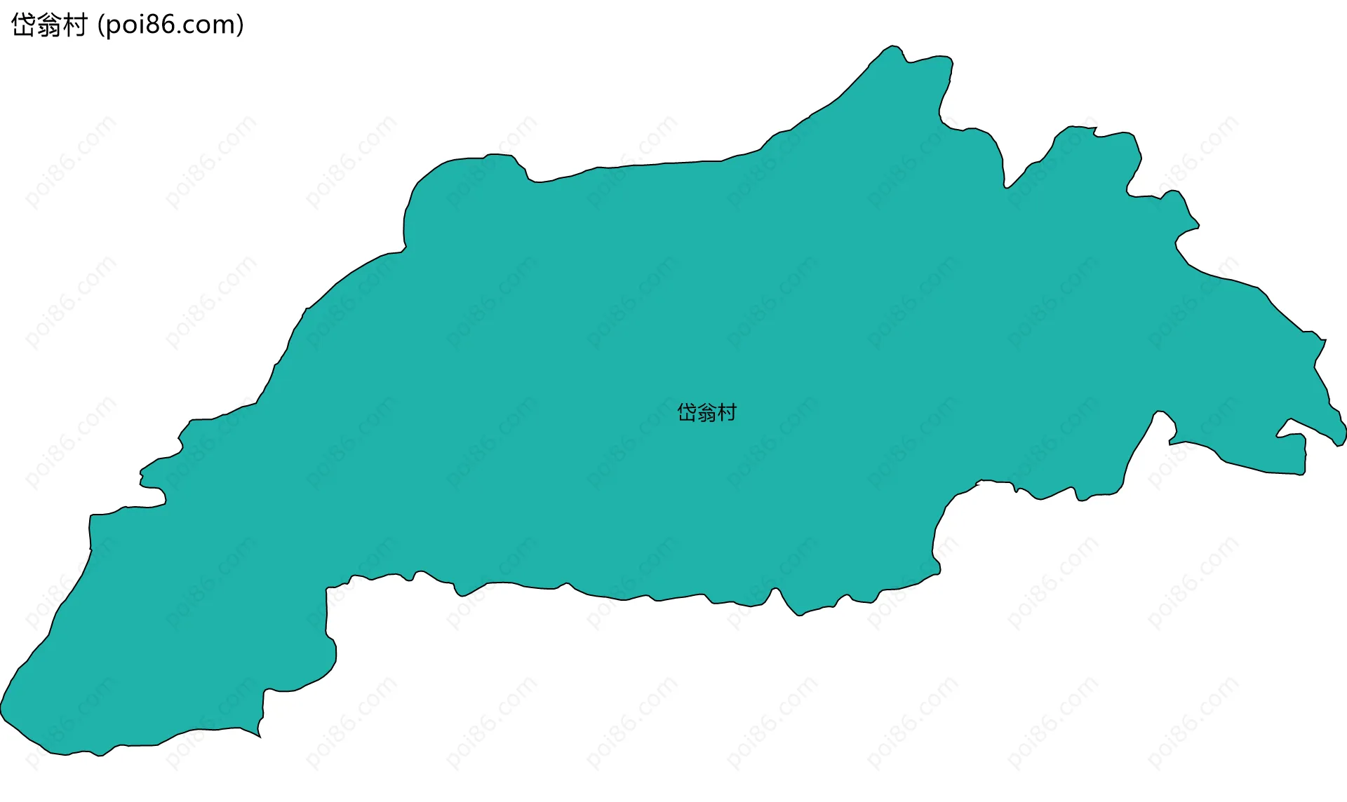 岱翁村边界地图