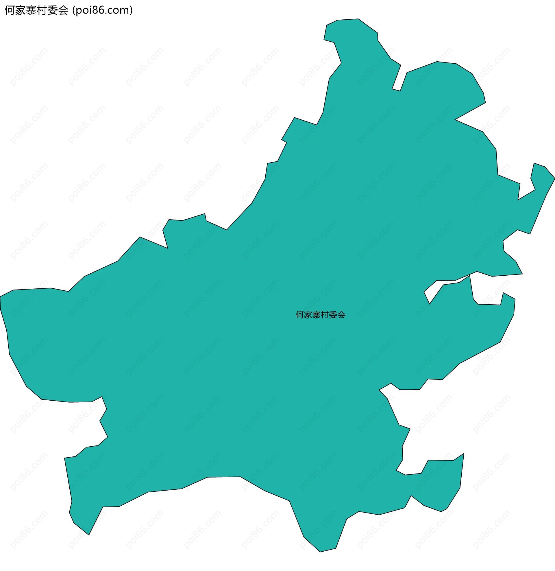 何家寨村委会边界地图